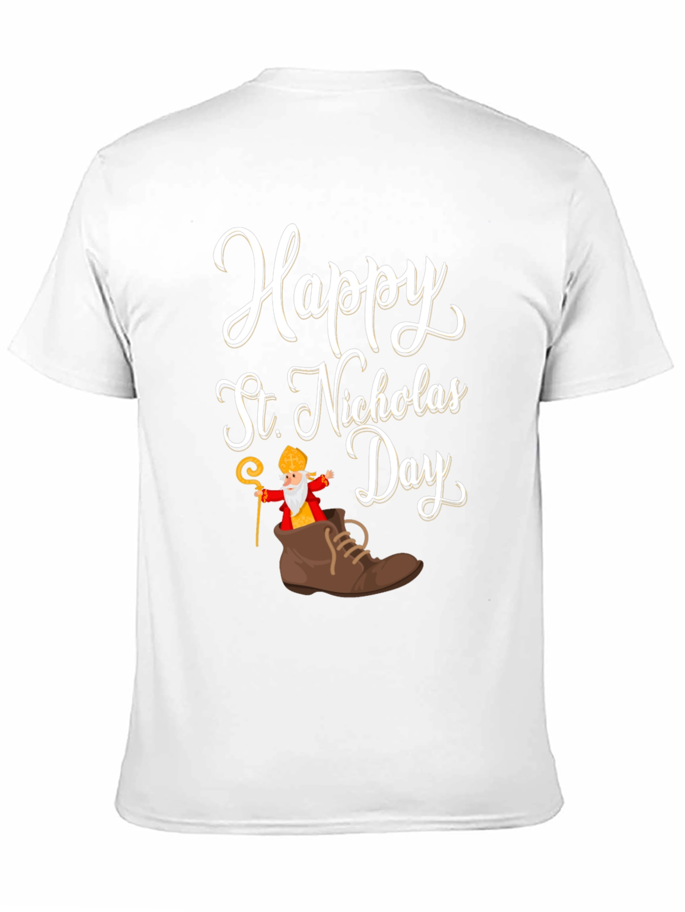 Black Happy St. Nicholas Day T-Shirt view 11