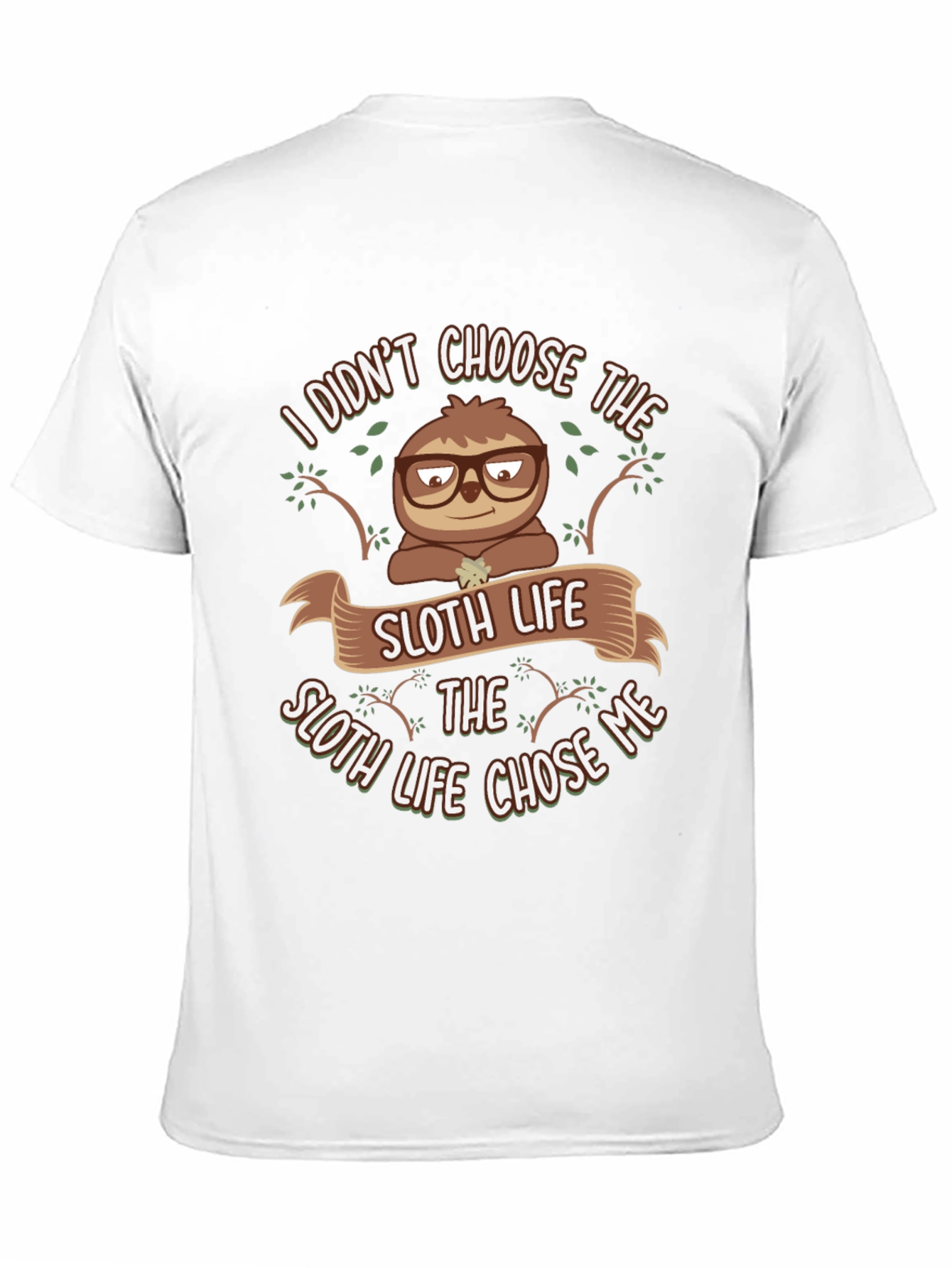 Black Sloth Life Graphic Tee - Funny Animal Lover T-Shirt view 11