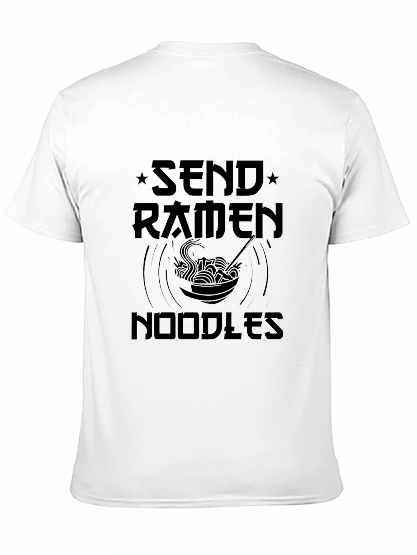 Black Send Ramen Noodles Graphic Tee - Black T-Shirt view 11