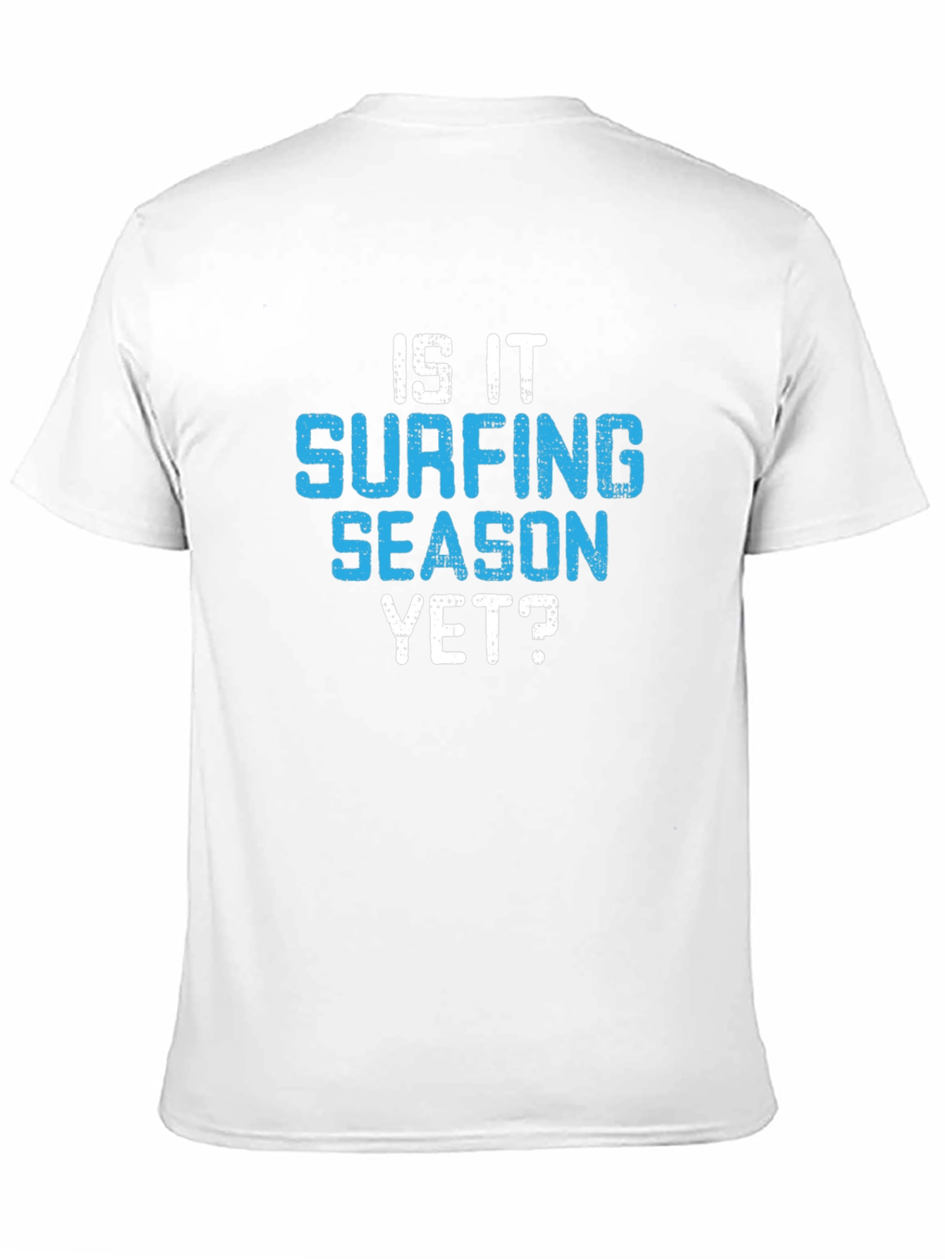 Black Is It Surfing Season Yet? Graphic Tee - Black Cotton T-Shirt view 11