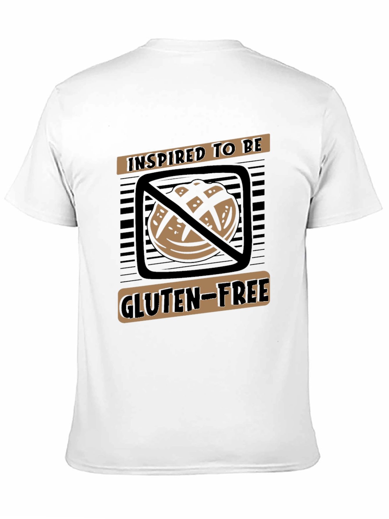 Black Inspired to Be Gluten-Free T-Shirt view 11