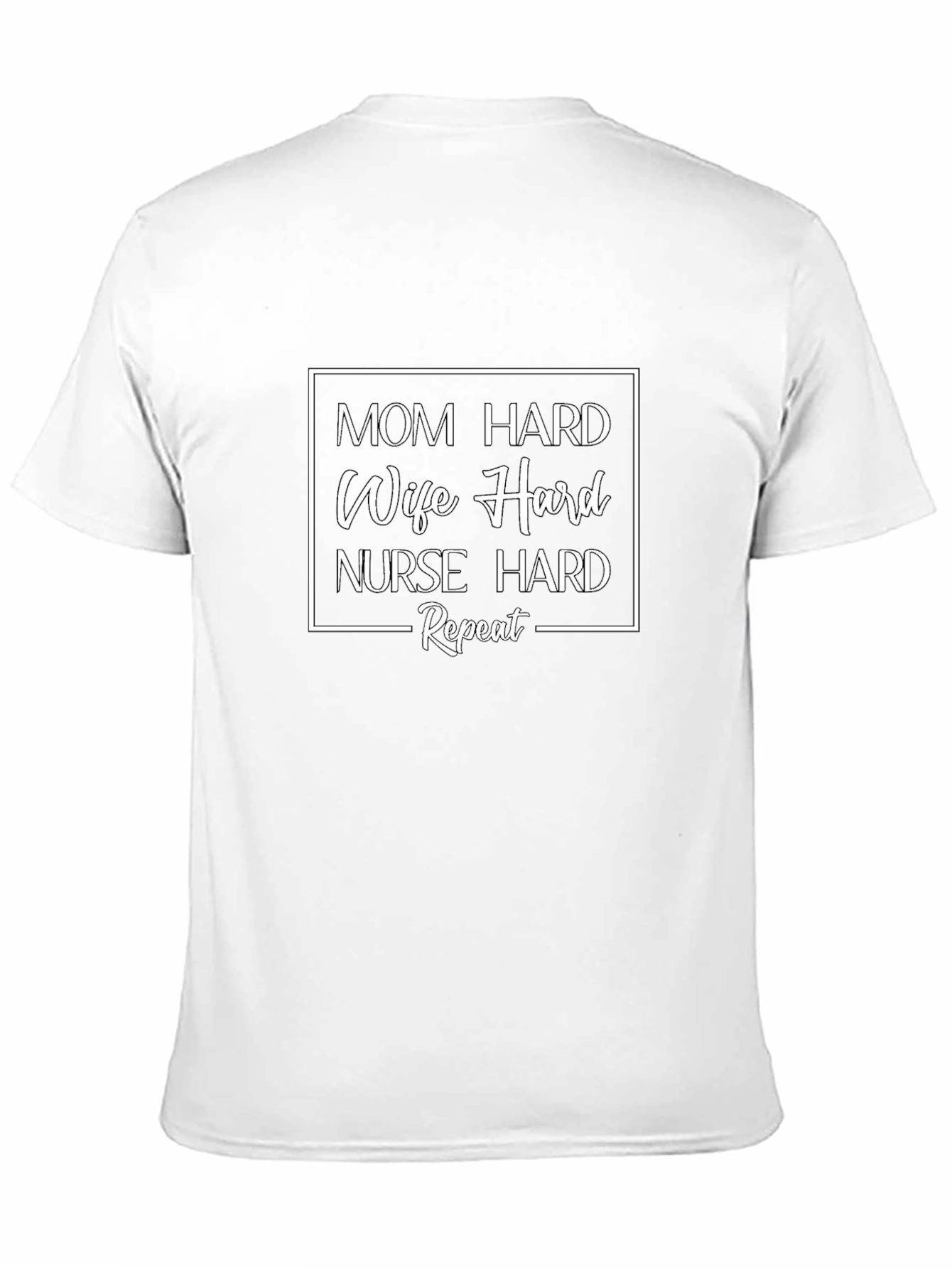 Black Mom Wife Nurse Hard Graphic T-Shirt view 11