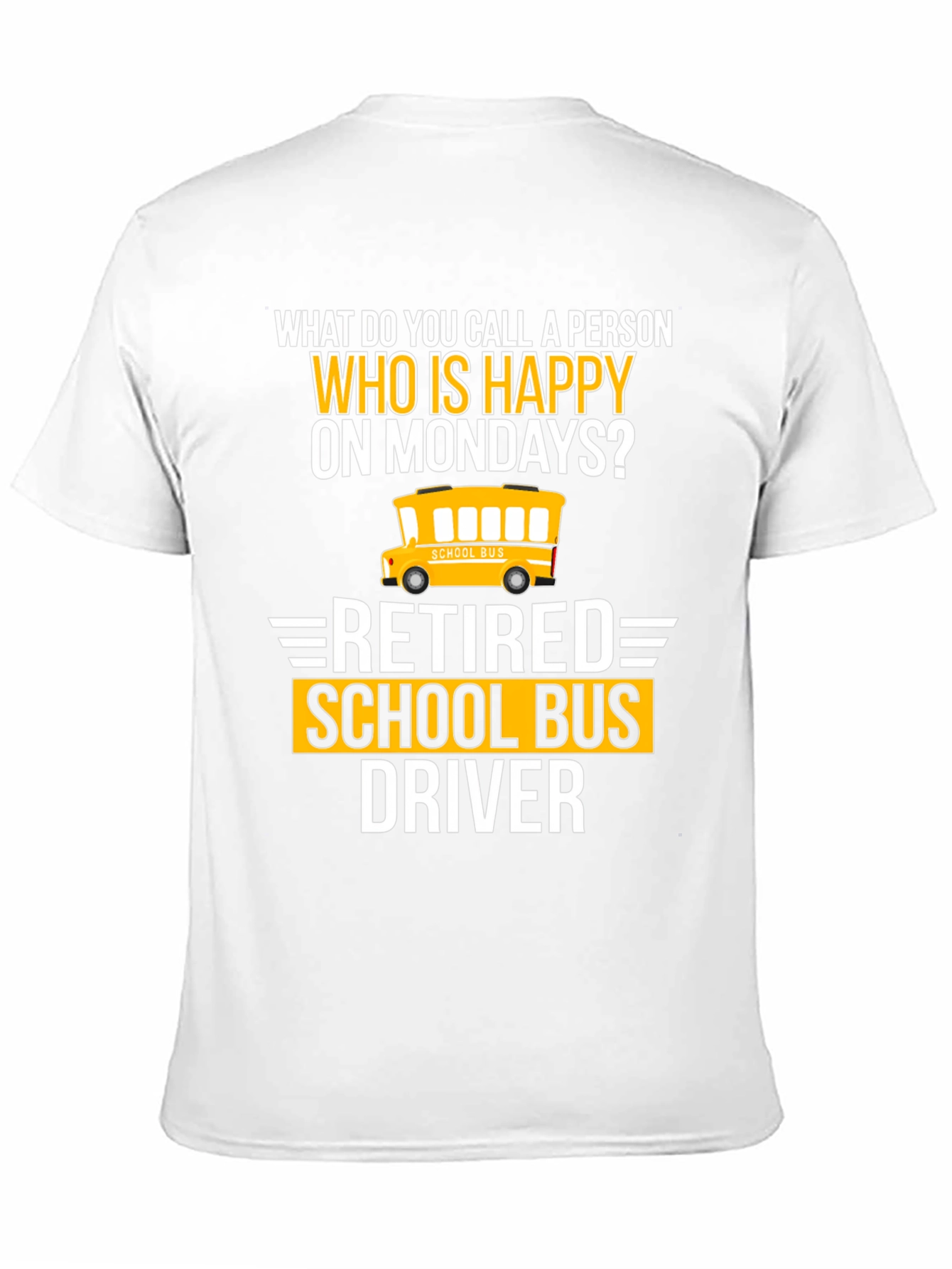 Black Retired School Bus Driver T-Shirt view 11