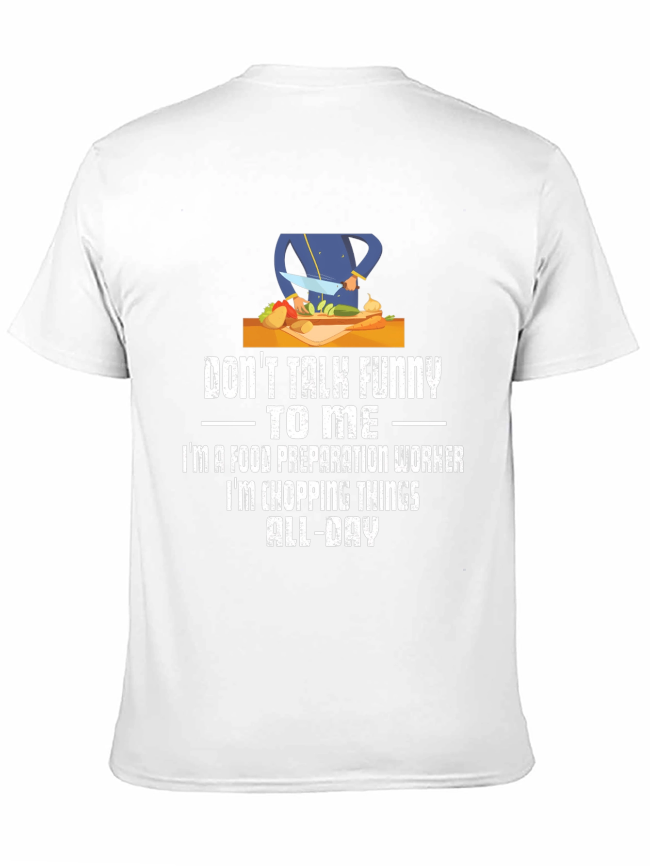 Black Funny Food Prep Worker T-Shirt view 11