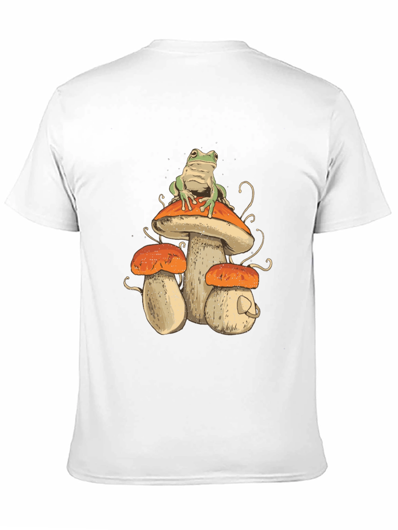 Black Frog on Mushroom T-Shirt - Unique Graphic Tee view 11
