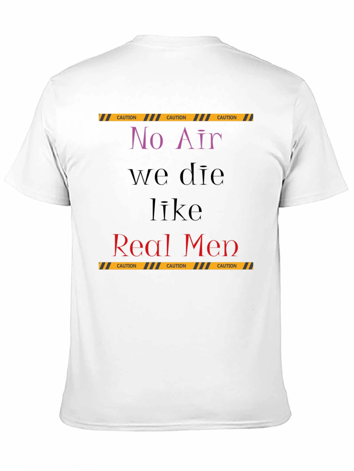 Black No Air Real Men Graphic T-Shirt view 11