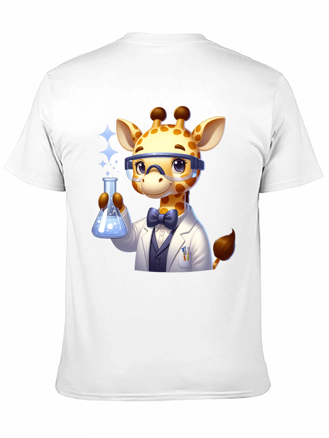 Black Giraffe Scientist Graphic Tee - Black view 11