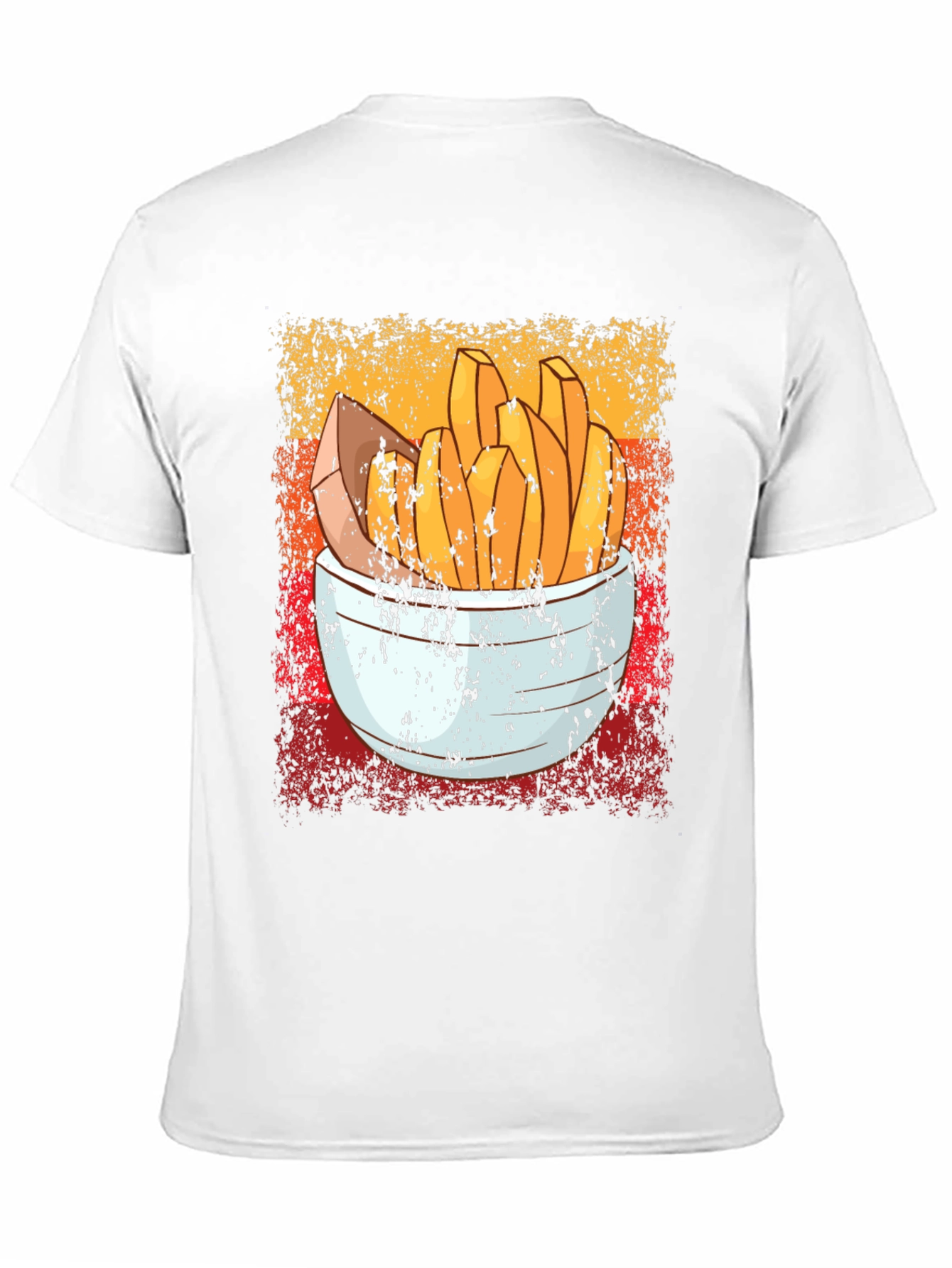 Black Retro French Fries T-Shirt - Vintage Style Food Tee view 11