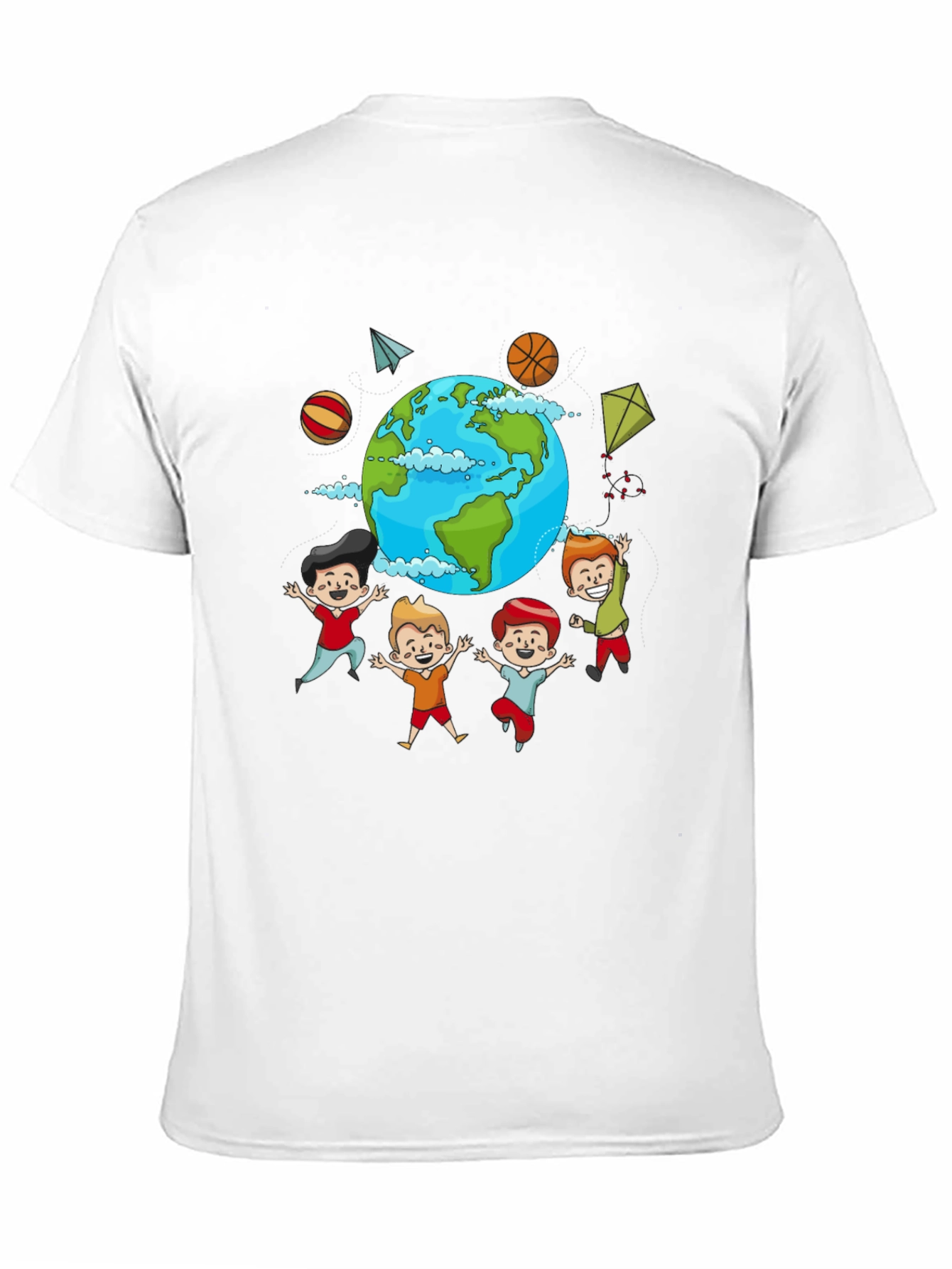 Black Global Kids Graphic T-Shirt - World Friendship Tee view 11