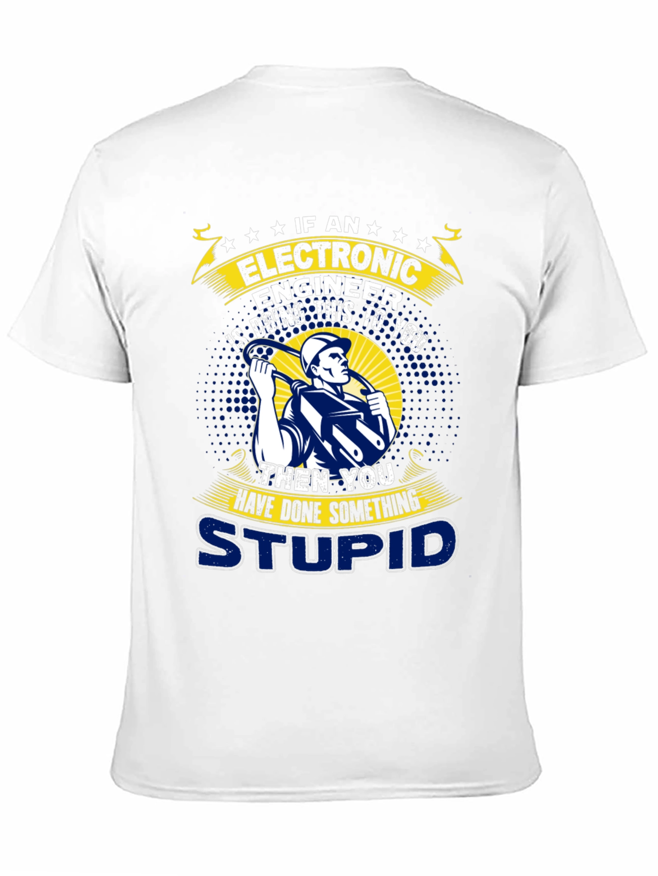 Black Electronic Engineer Funny T-Shirt view 11