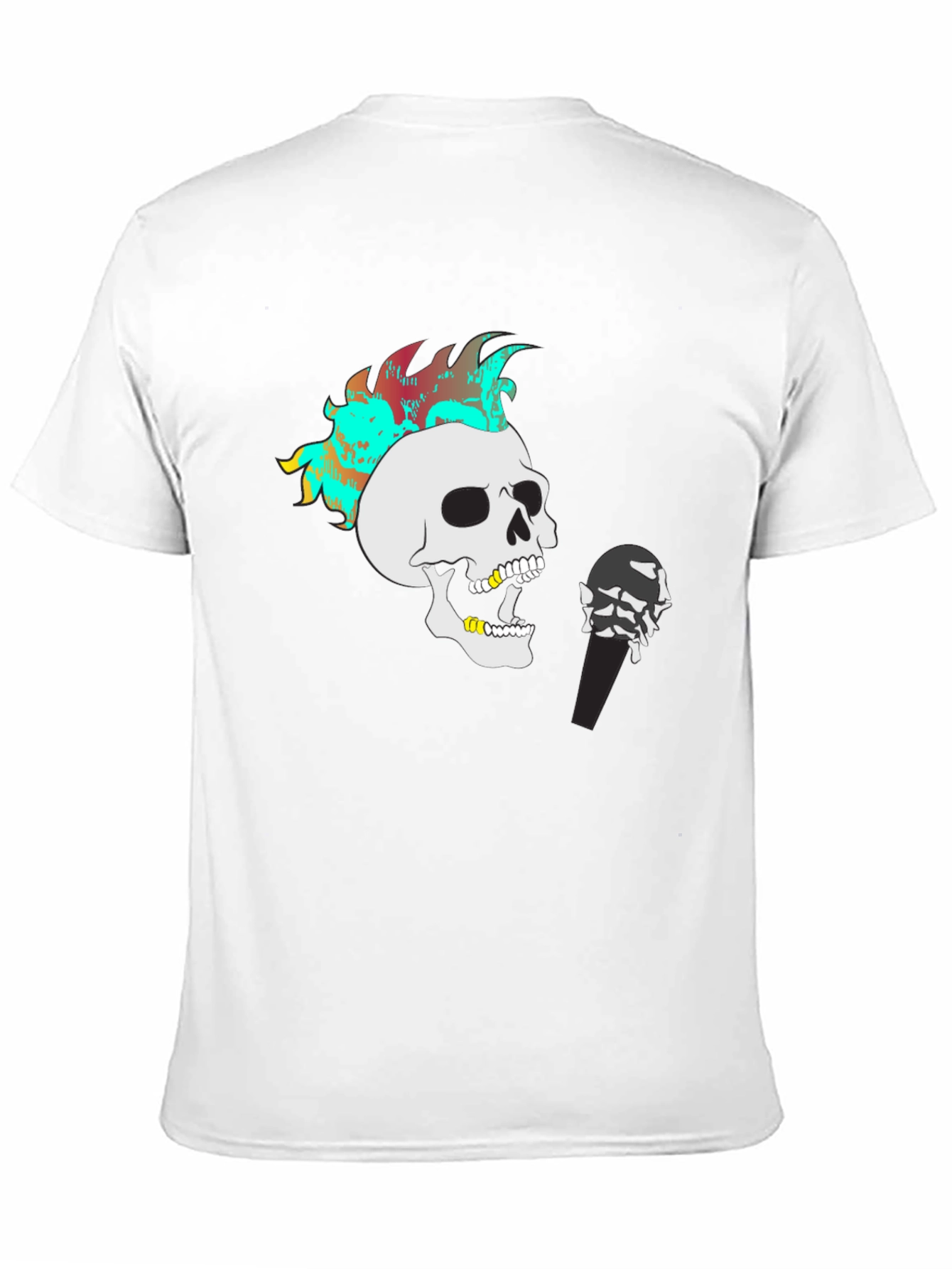 Black Skeleton Singer Graphic T-Shirt view 11