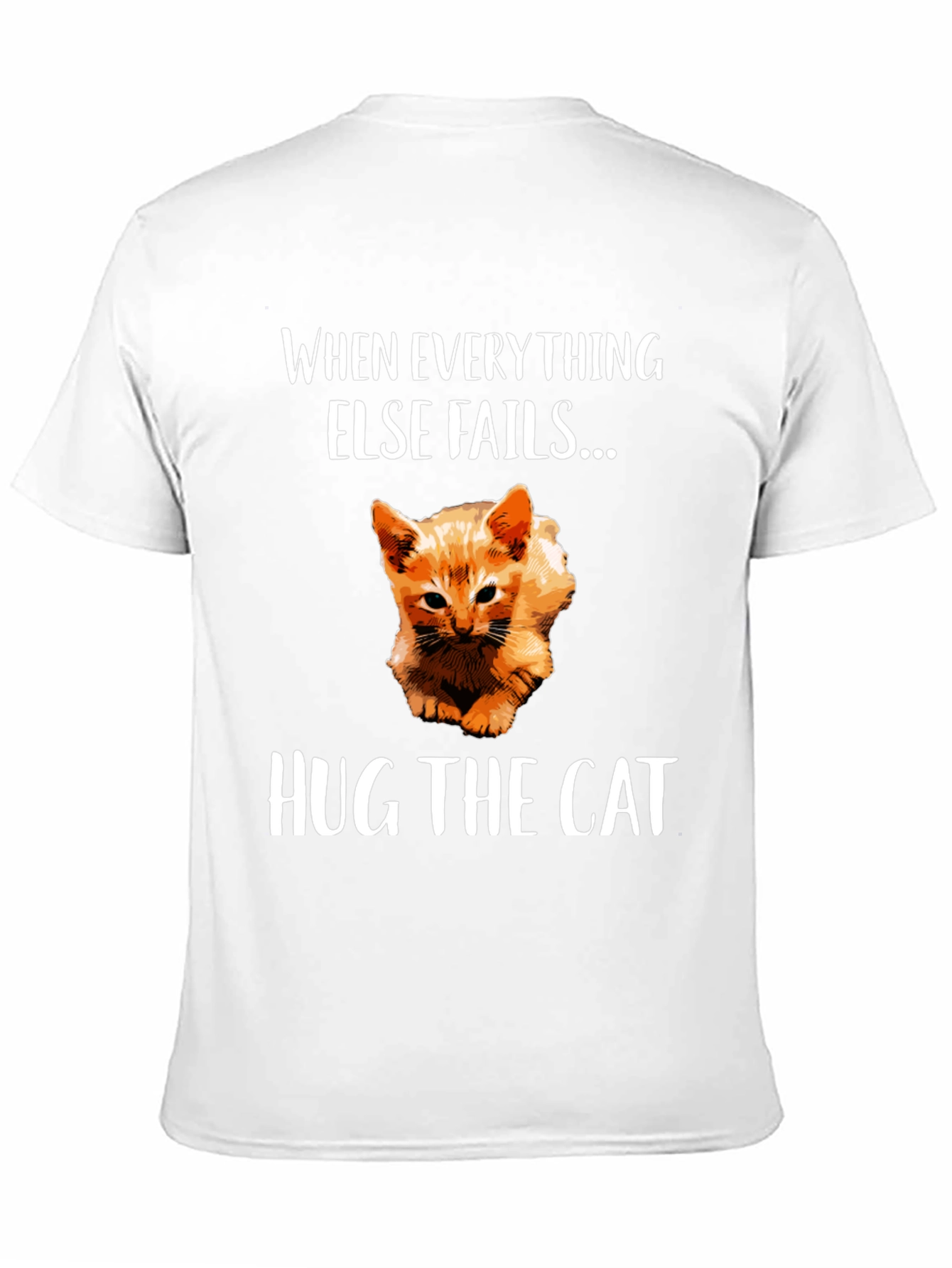 Black Hug The Cat T-Shirt Funny Graphic Tee view 11
