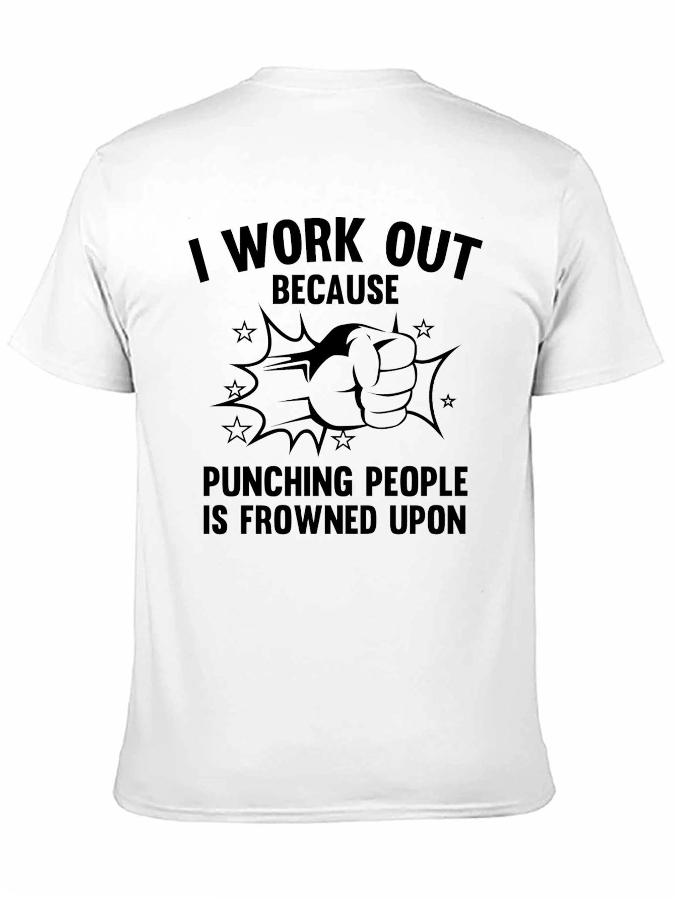 Black Funny Workout Motivation T-Shirt view 11