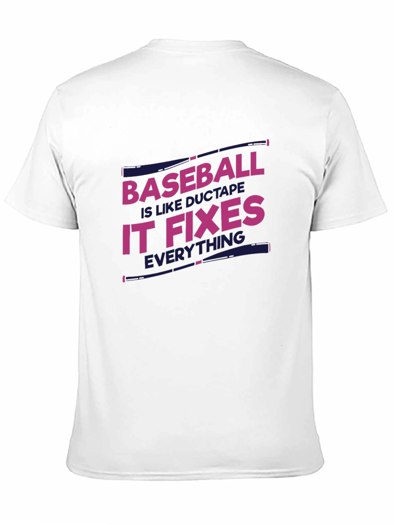 Black Baseball Fixes Everything T-Shirt - Black view 11