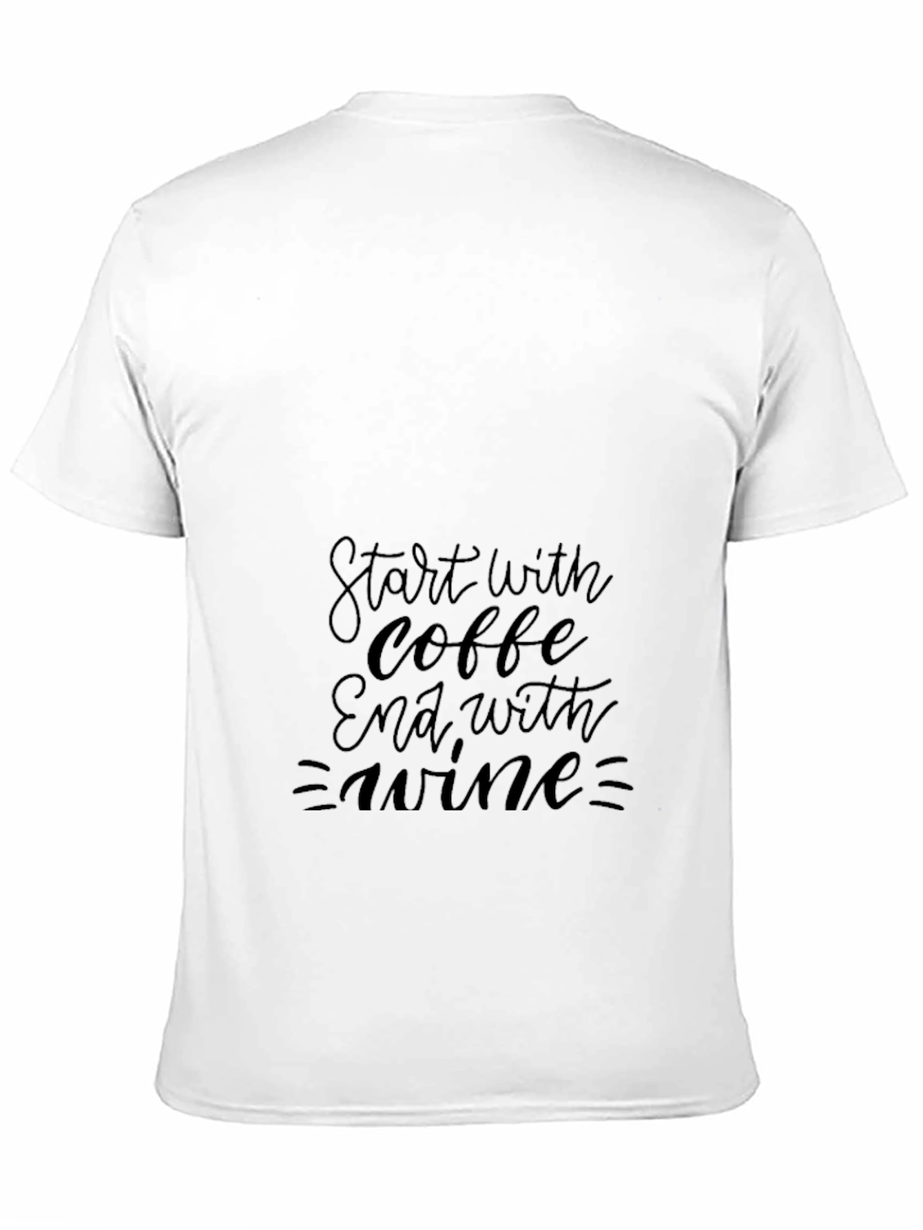 Black Coffee & Wine T-Shirt - Start Your Day Right! view 11