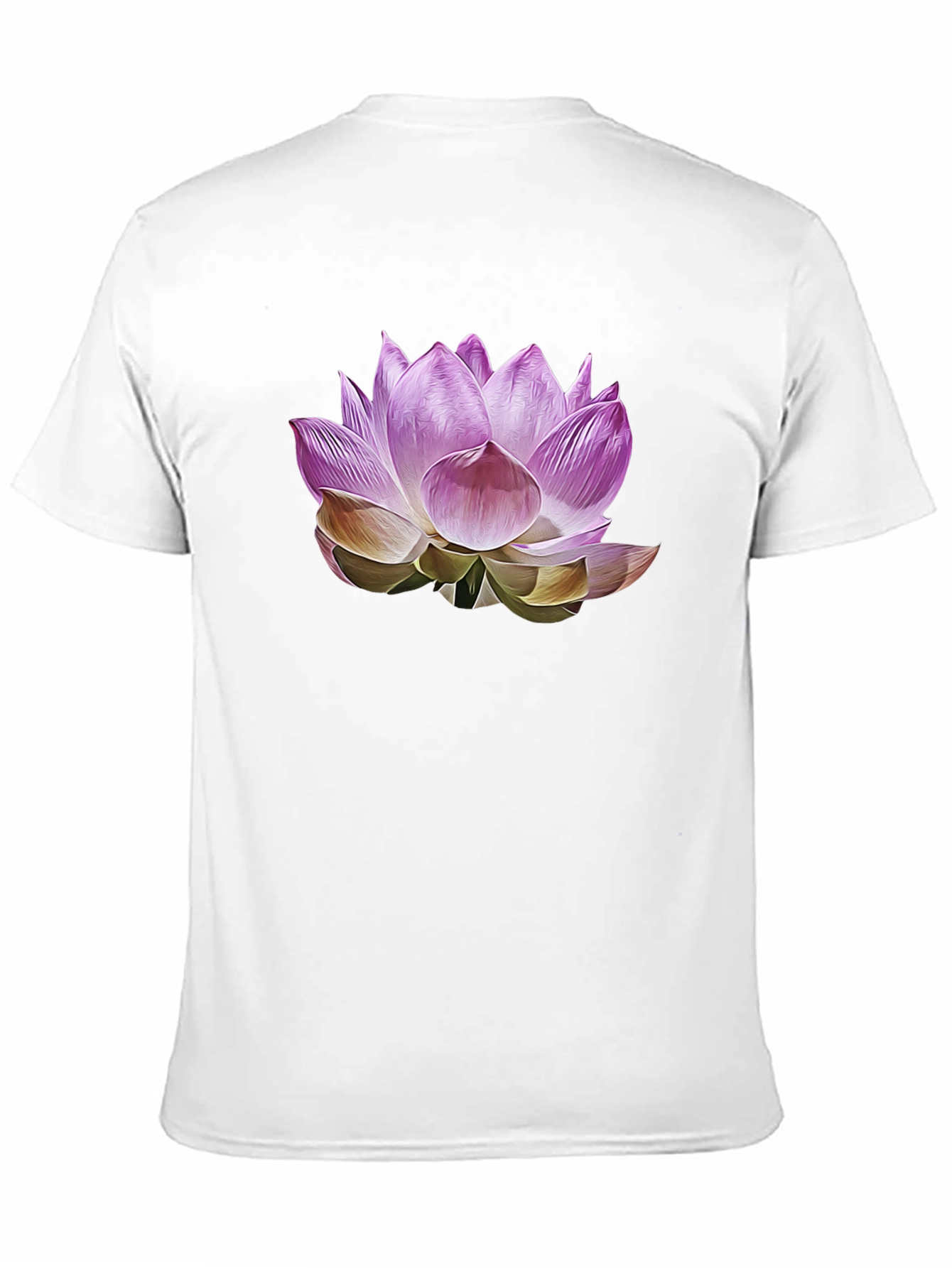 Black Lotus Flower Graphic Black T-Shirt view 11