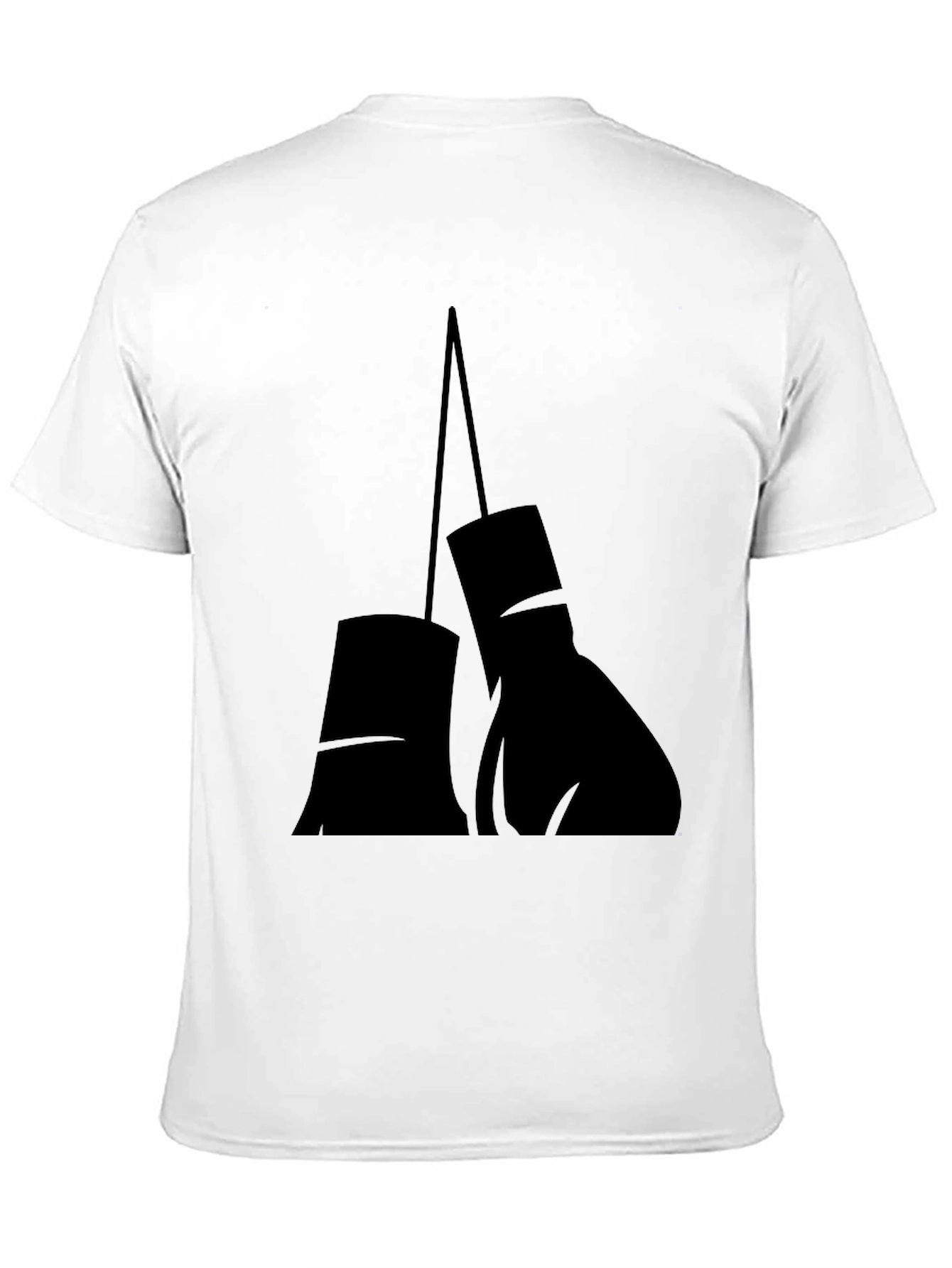 Black Boxing Gloves Graphic Tee - Black Cotton T-Shirt view 11