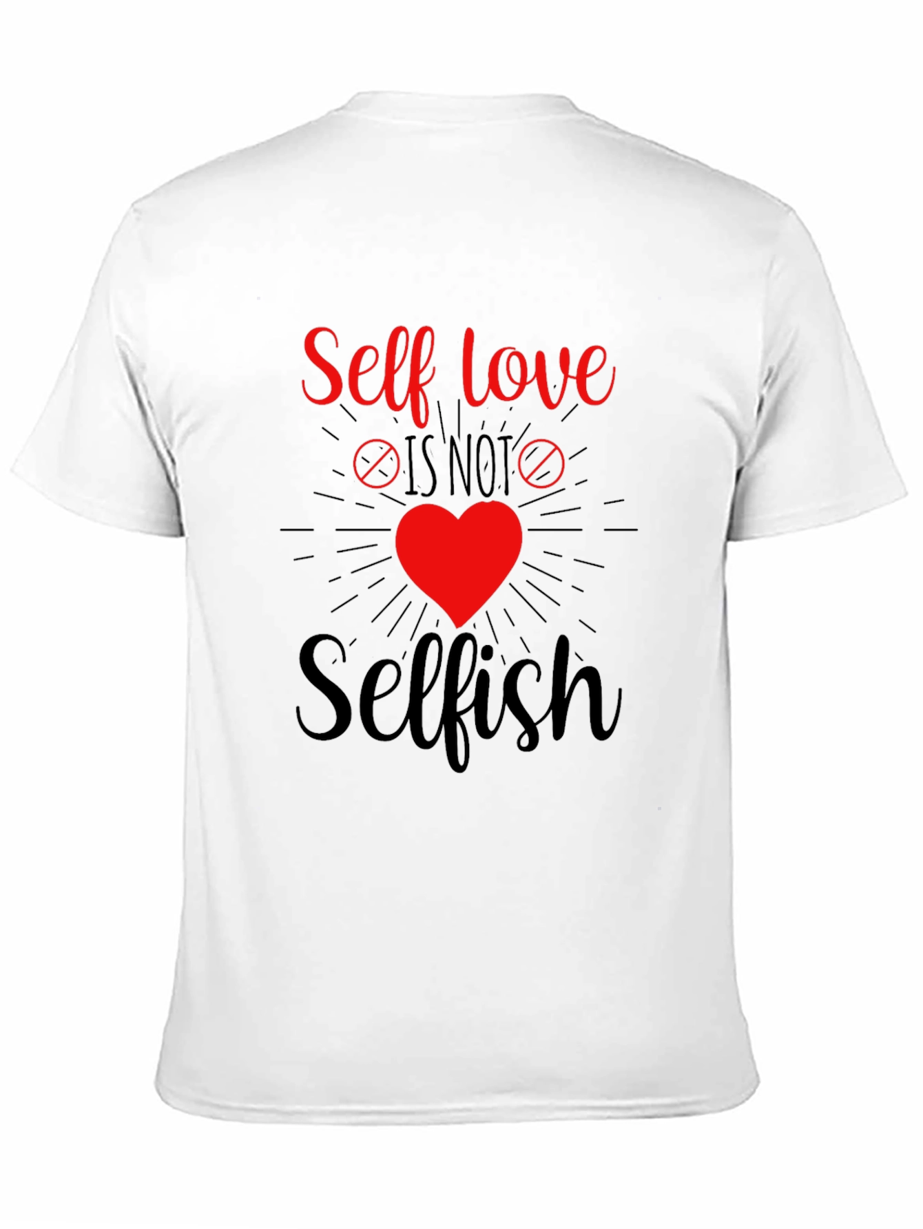 Black Self Love Is Not Selfish Graphic Tee view 11