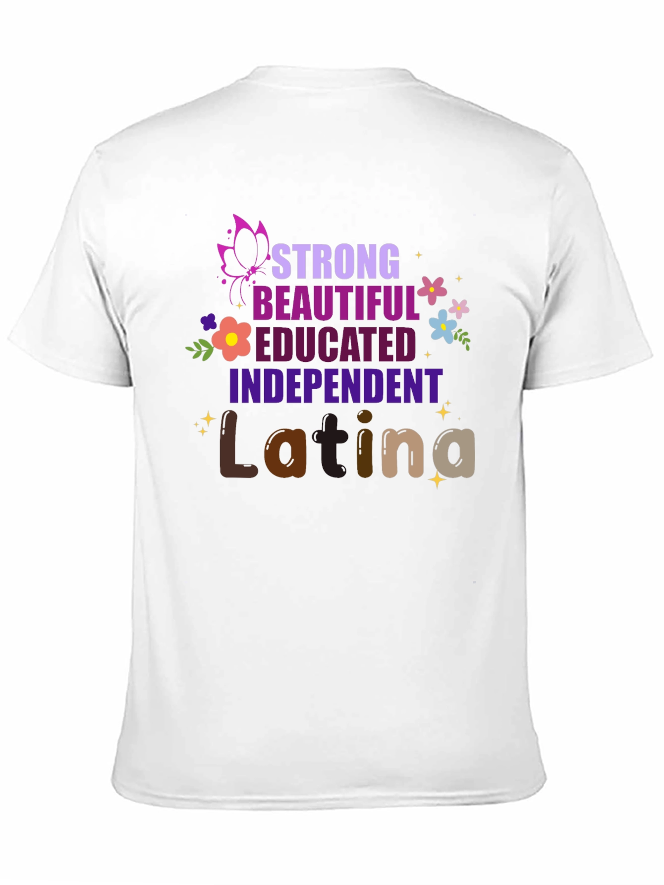 Black Strong Latina Graphic Tee - Empowerment Shirt view 11