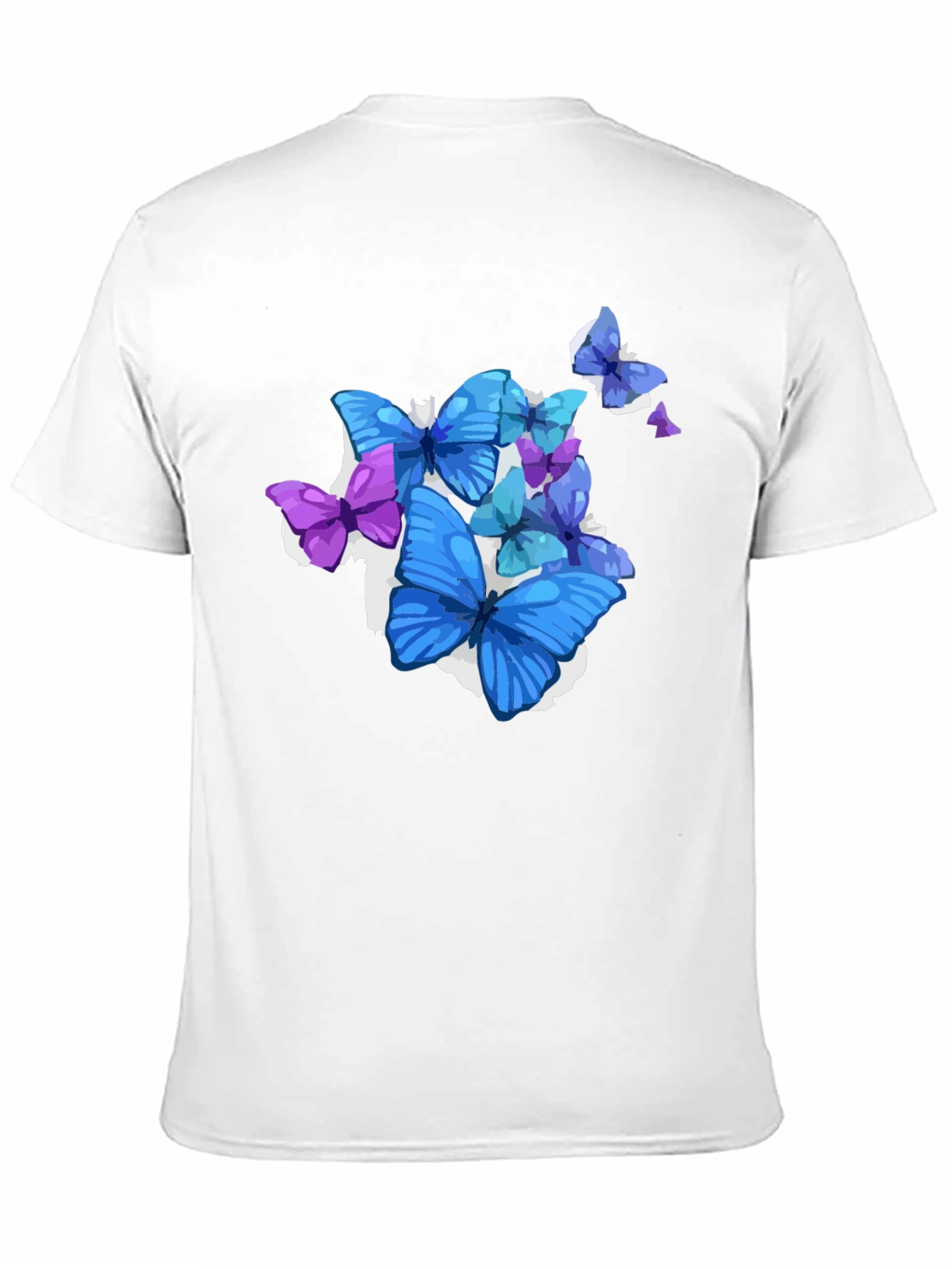 Black Butterfly Graphic Black T-Shirt - Men's Fashion view 11