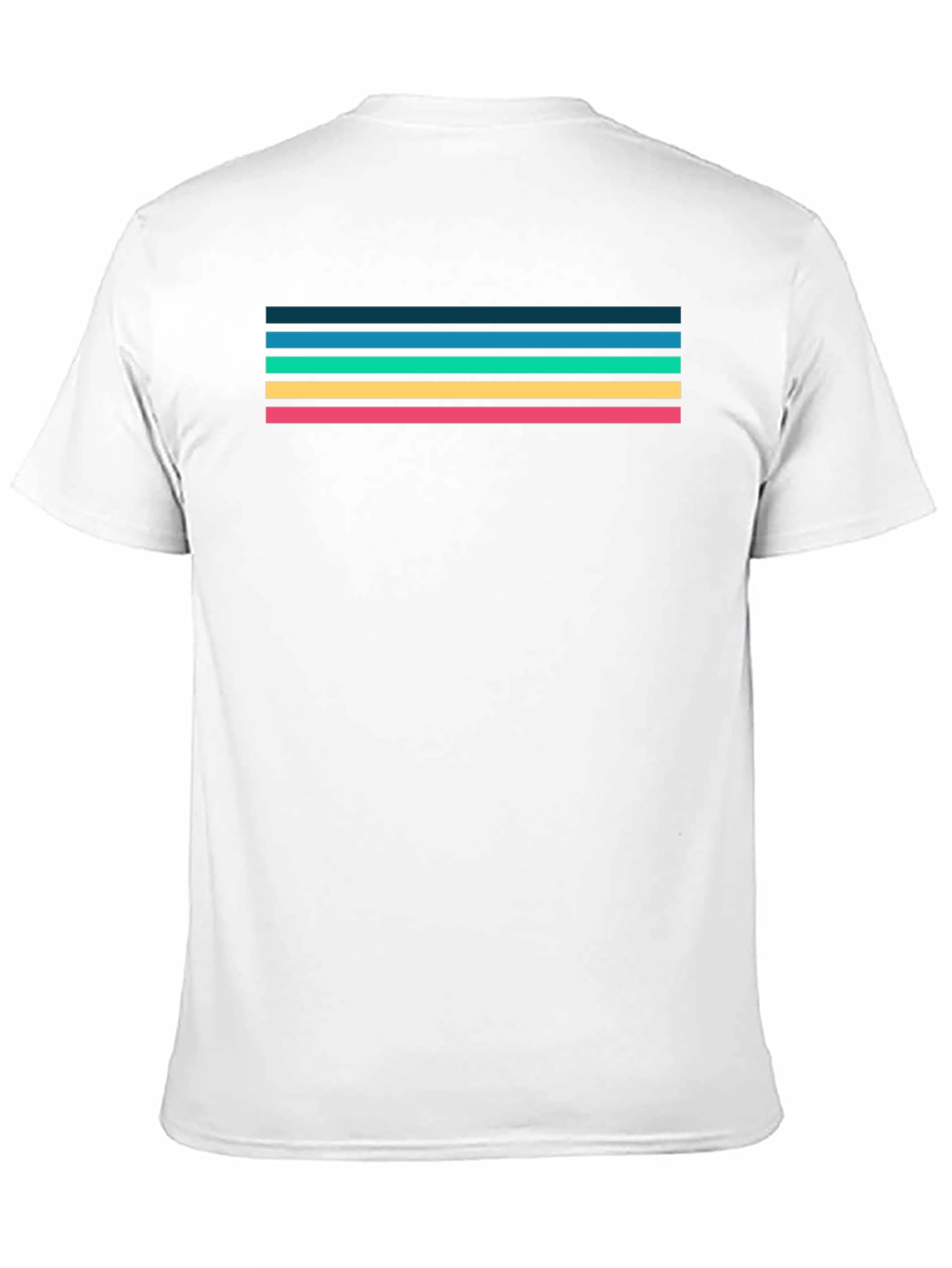 Black Retro Stripe Tee - Black Cotton Blend view 11