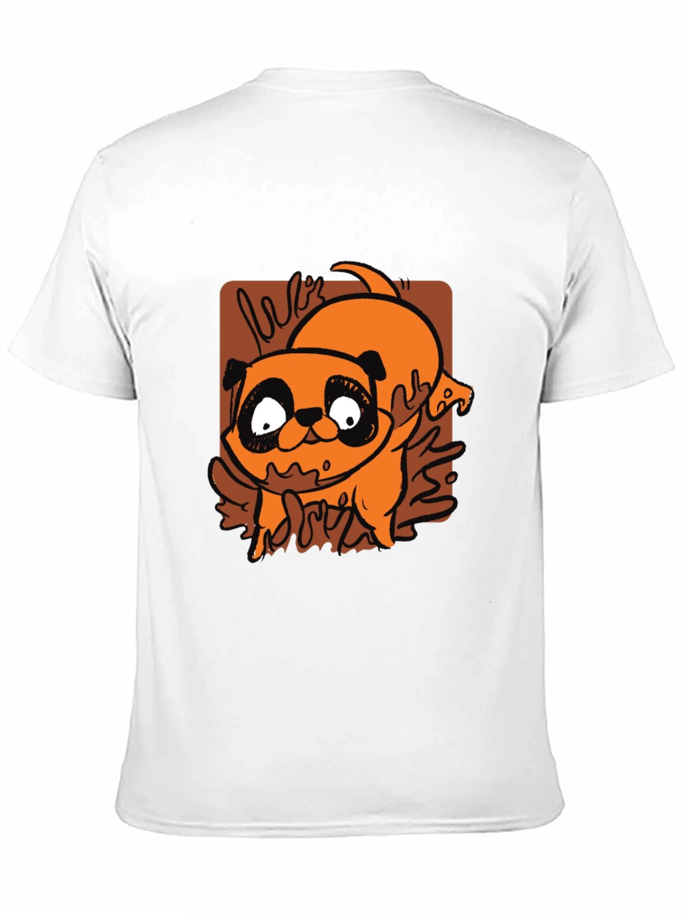 Black Cartoon Pug T-Shirt - Cute Dog Graphic Tee view 11