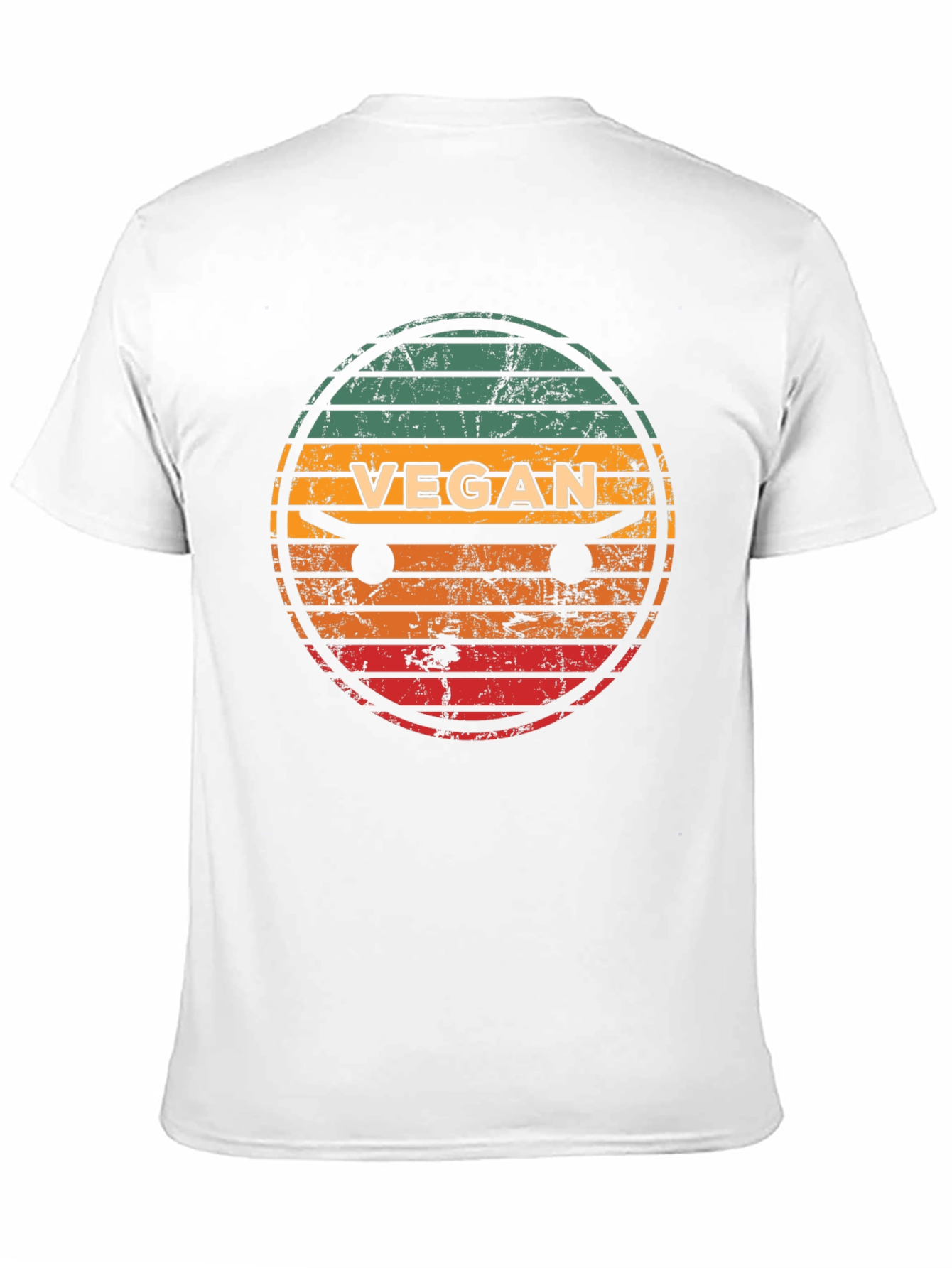 Black Vegan Skateboard T-Shirt - Retro Style Tee view 11