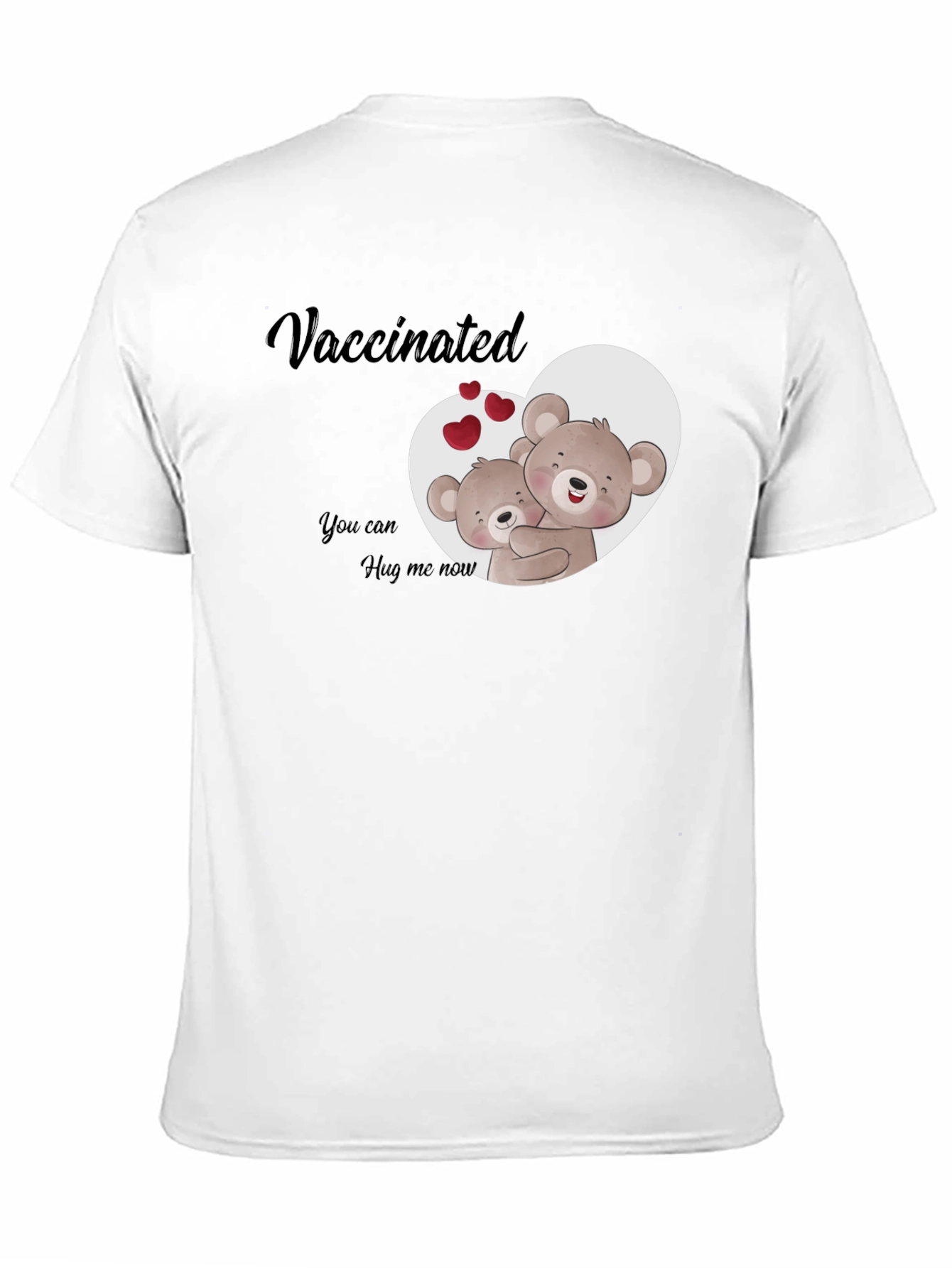 Black Vaccinated Hug Me Now T-Shirt view 11
