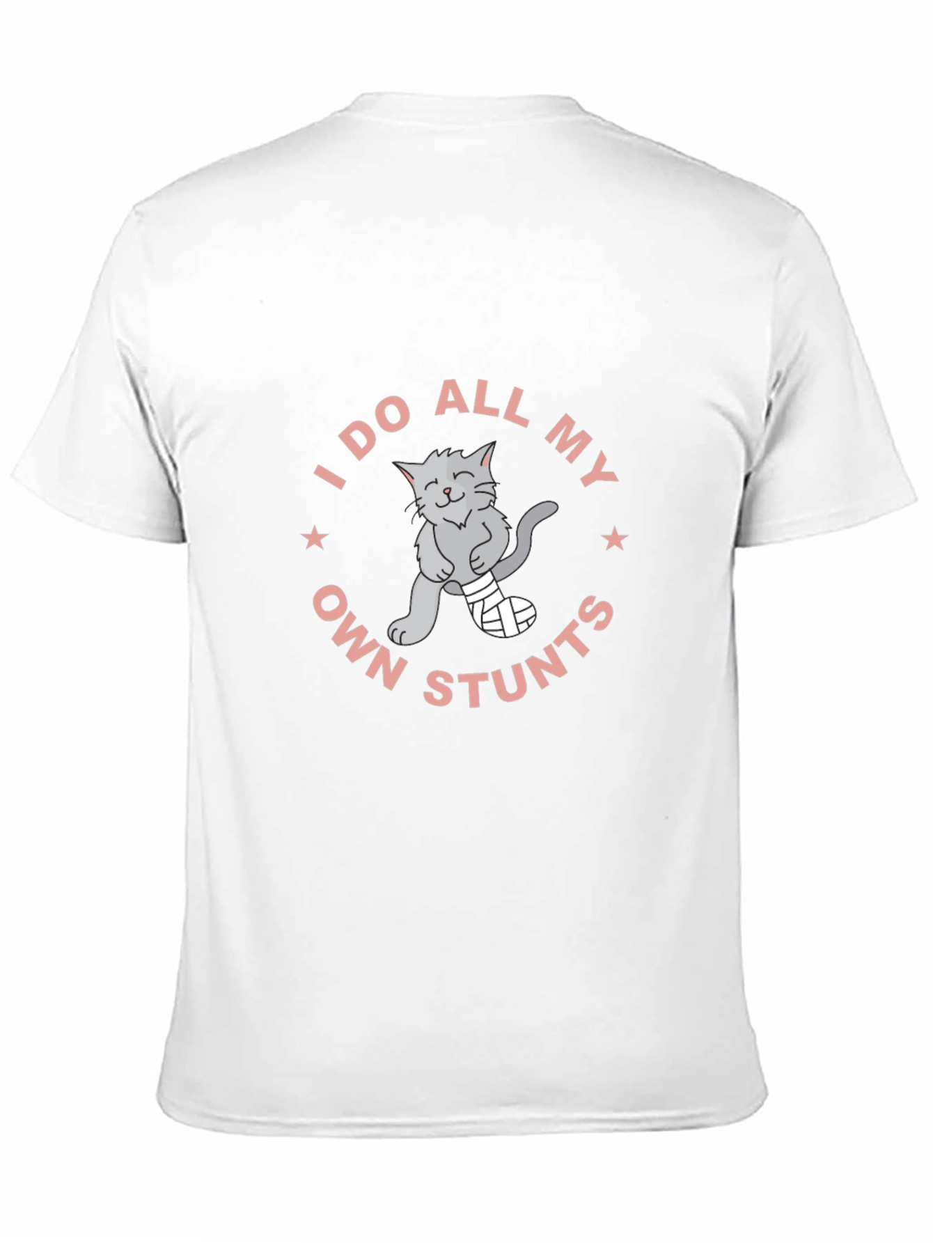 Black I Do All My Own Stunts Cat T-Shirt view 11
