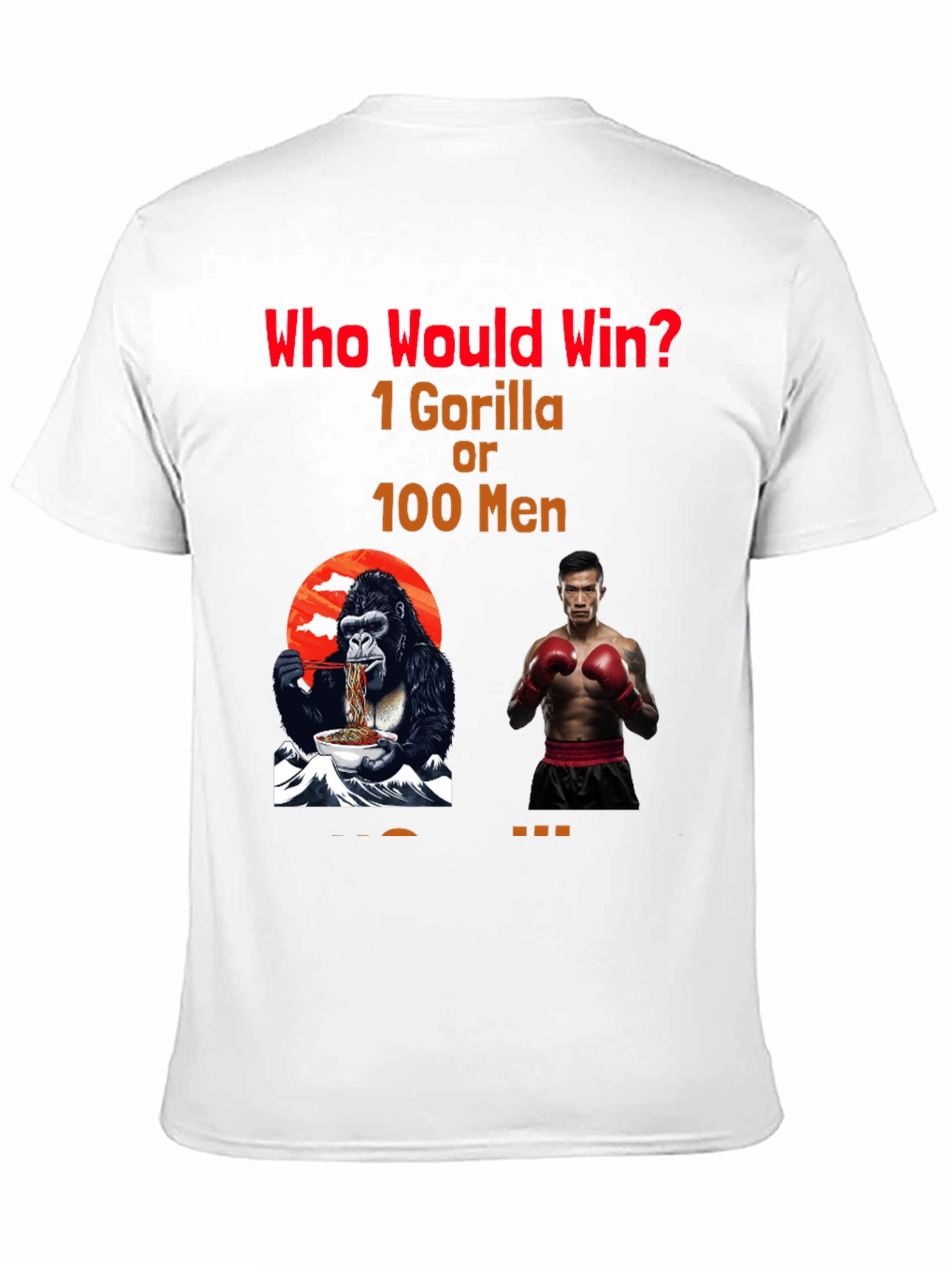 Black Gorilla vs Men Graphic T-Shirt view 11