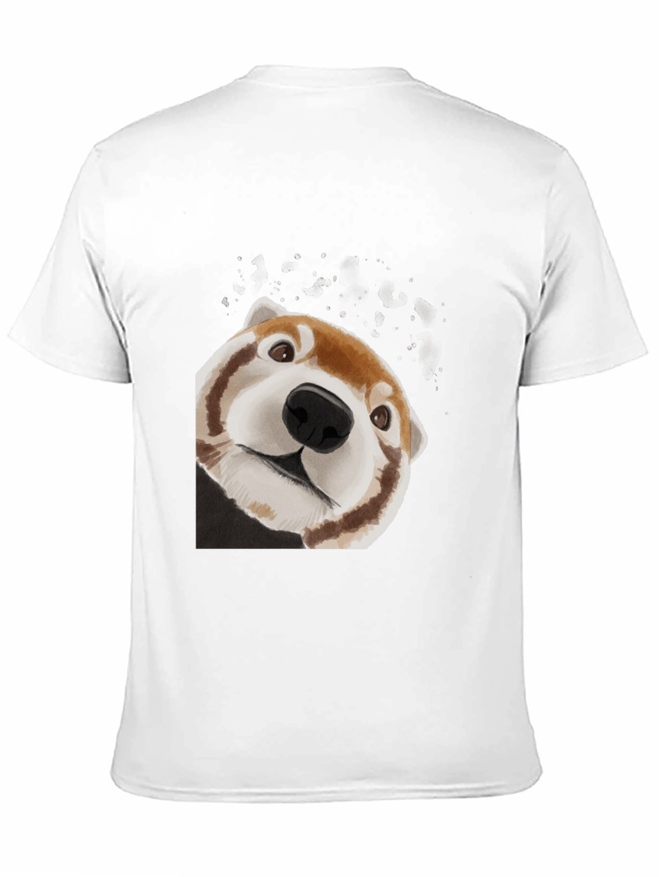Black Red Panda Peek Black T-Shirt view 11