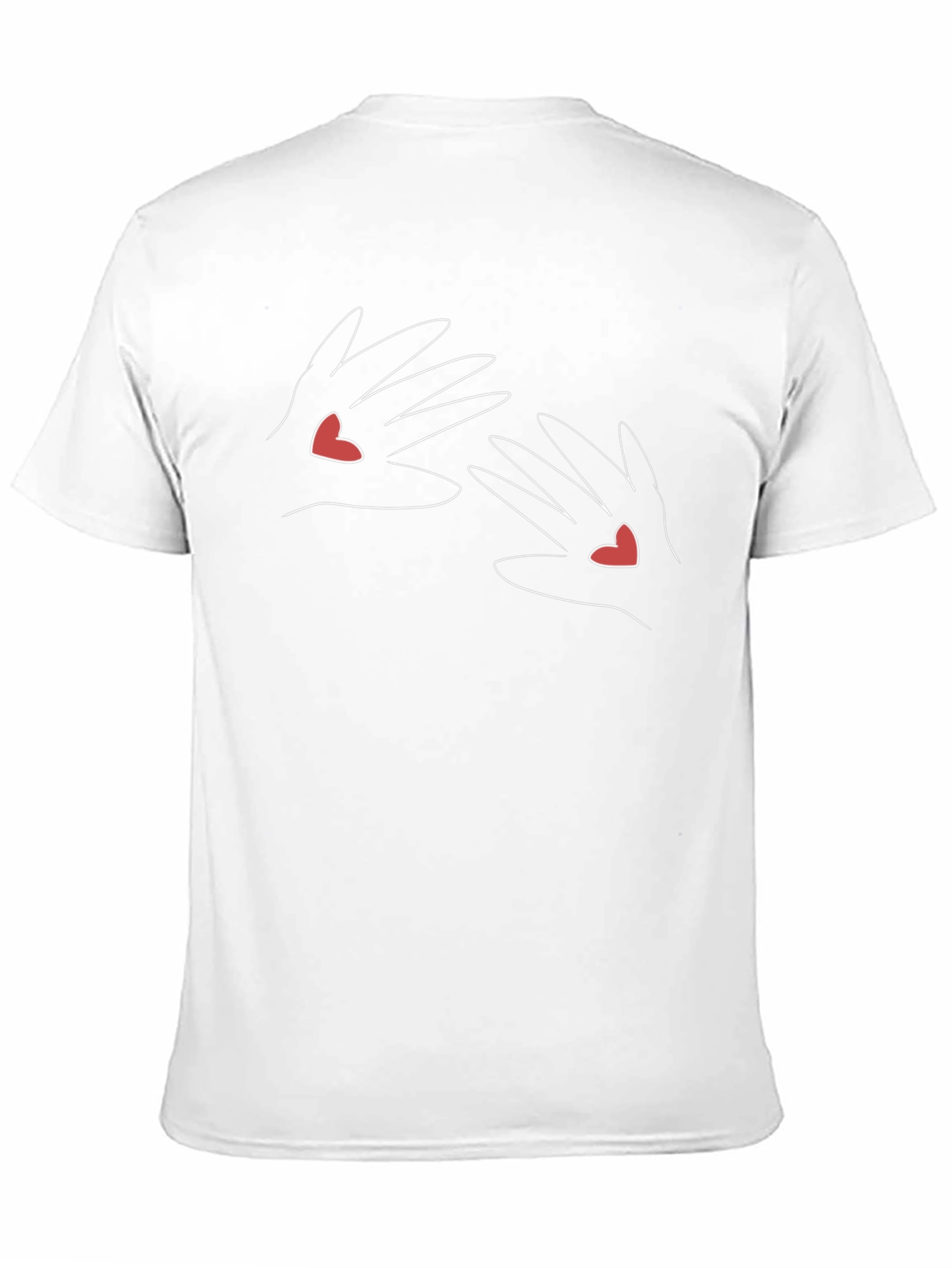 Black Hands Heart T-Shirt - Modern Minimalist Design view 11