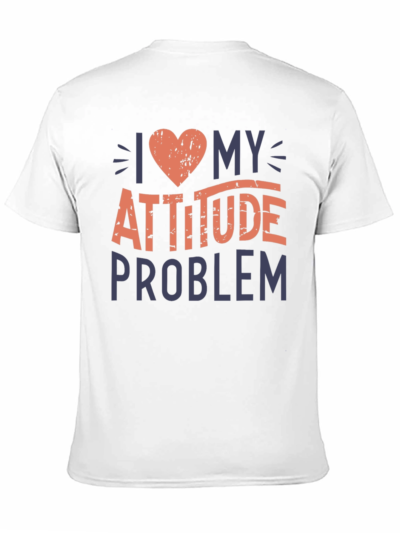 Black I Love My Attitude Problem Graphic T-Shirt view 11