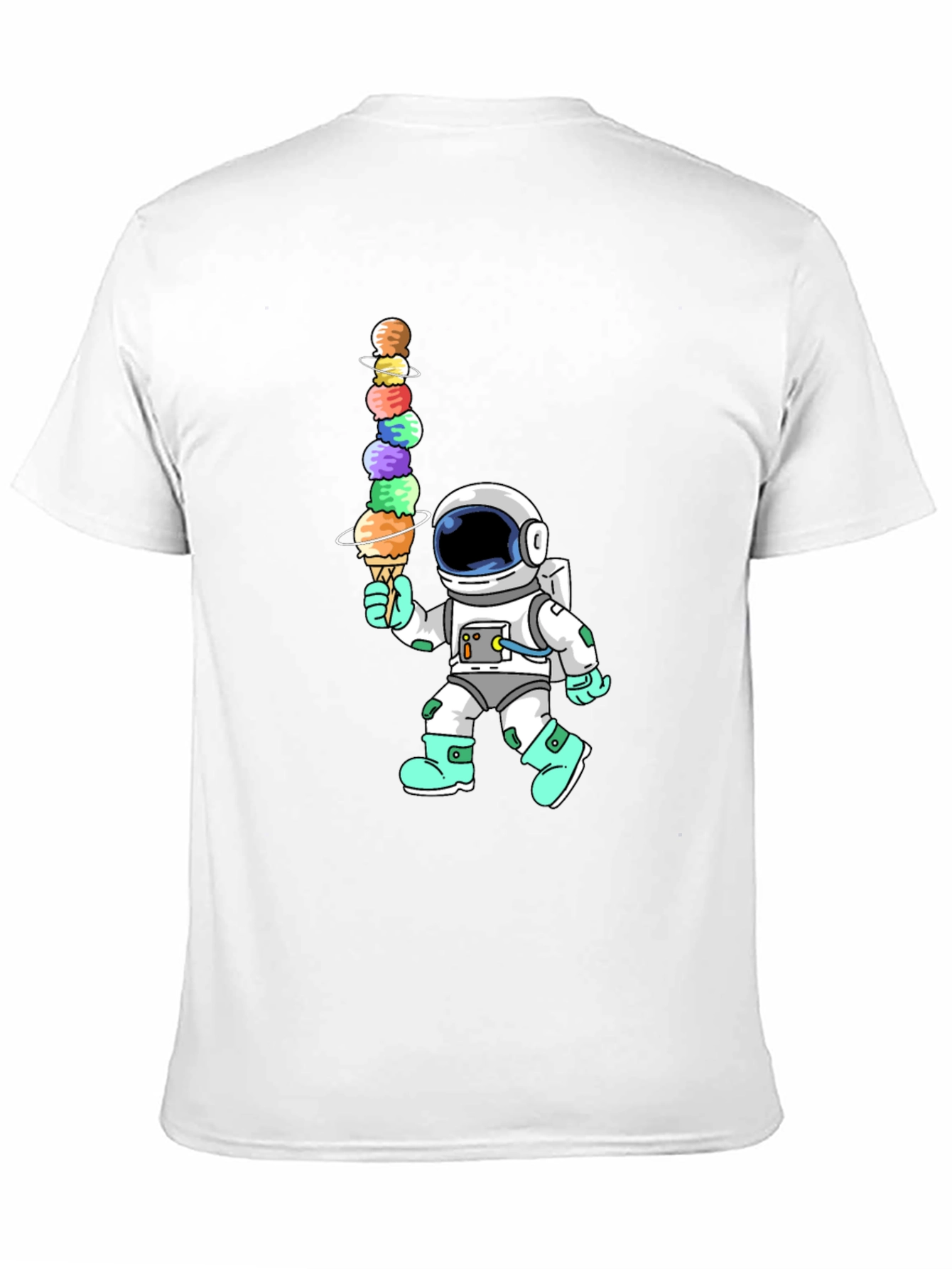 Black Astronaut Ice Cream Stack Graphic Tee view 11