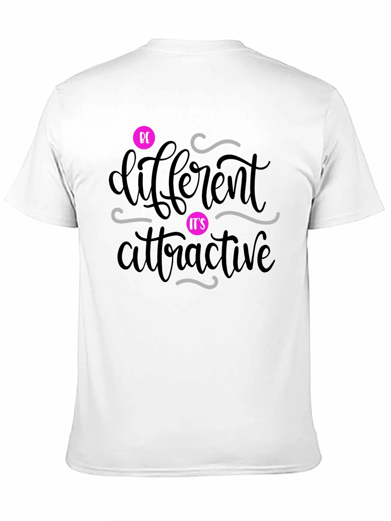Black Be Different Attractive T-Shirt - Unique Statement Tee view 11