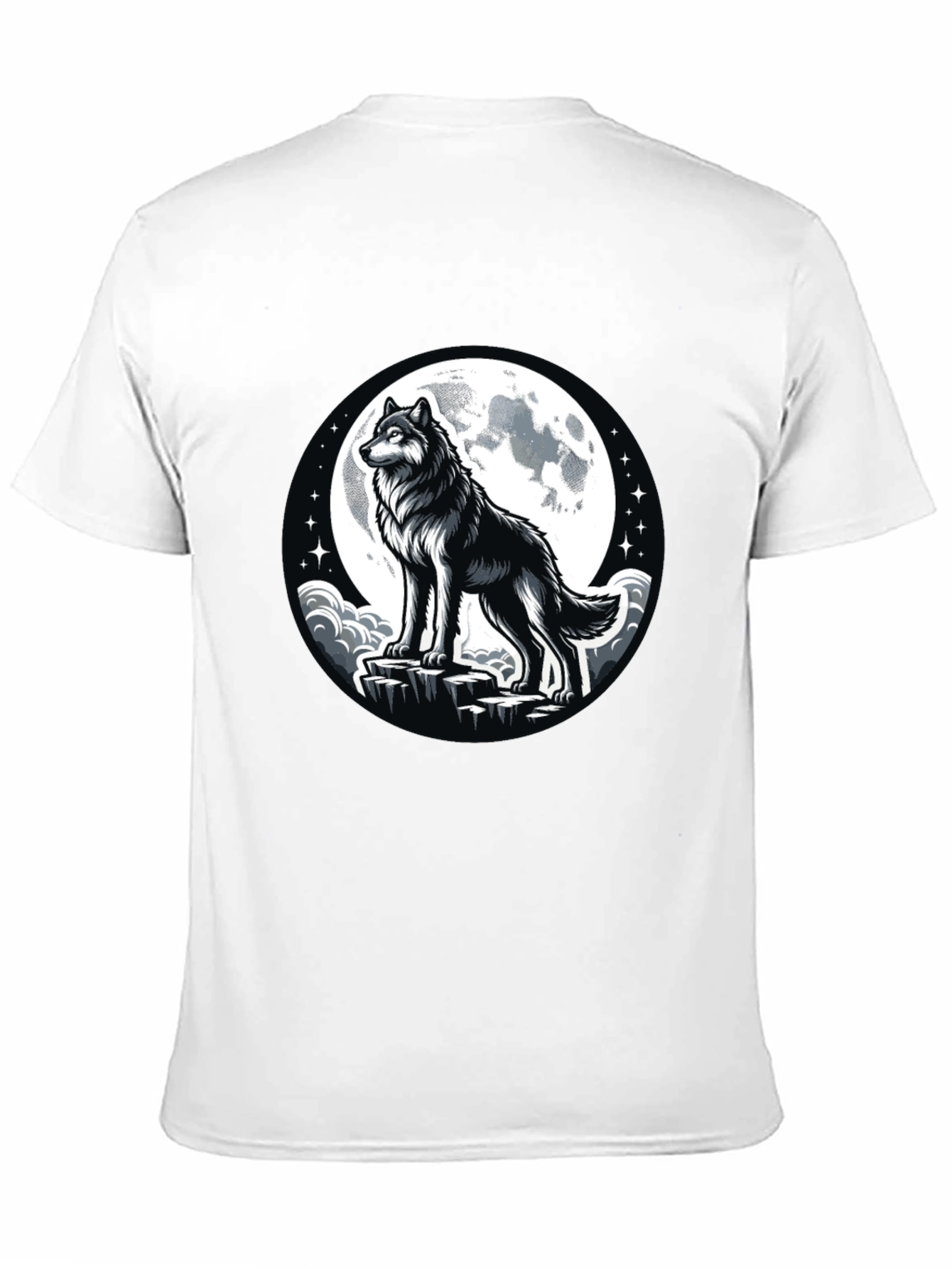 Black Wolf Moon Black T-Shirt view 11