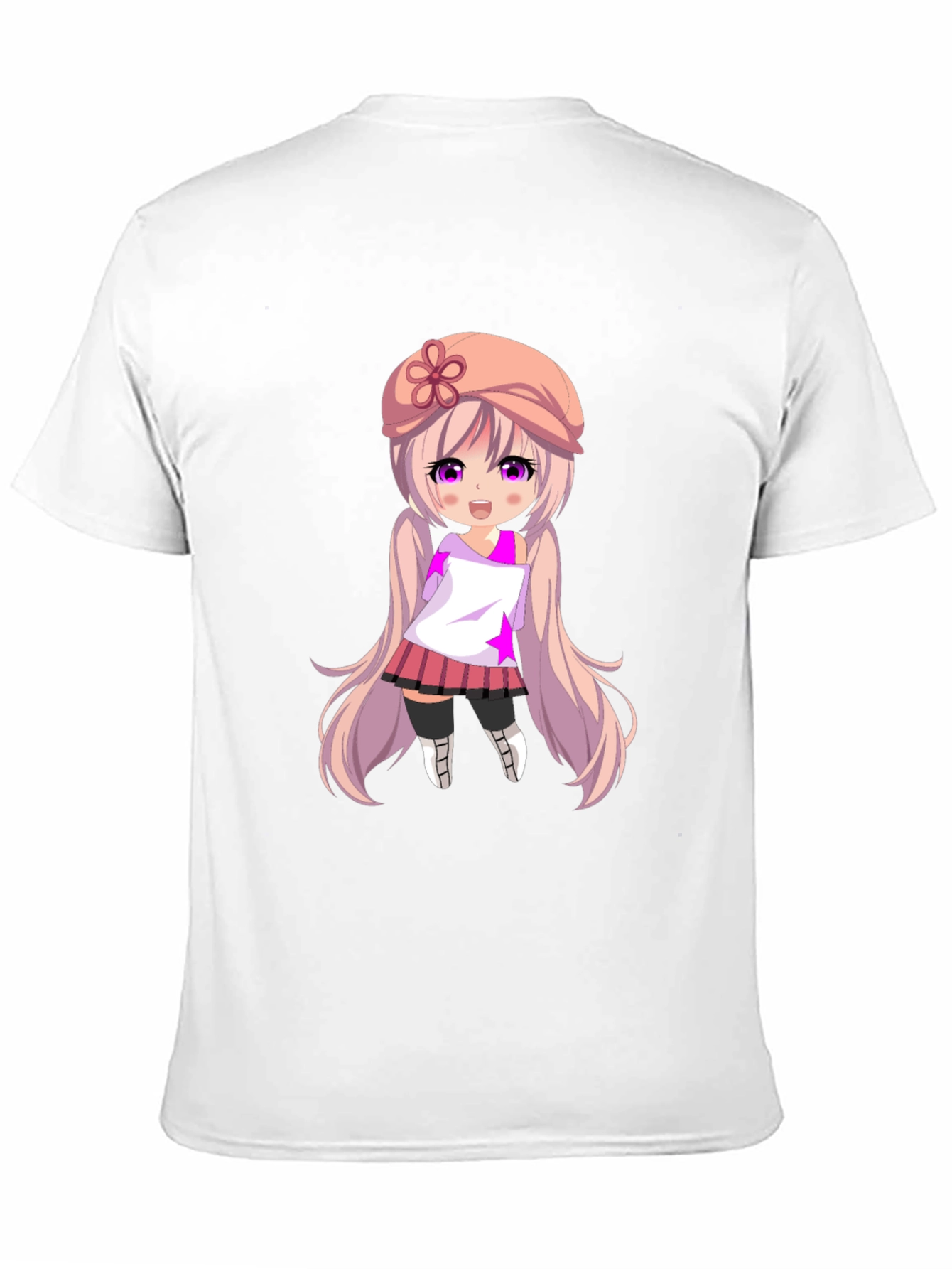 Black Anime Girl Graphic Tee - Stylish Black T-Shirt view 11