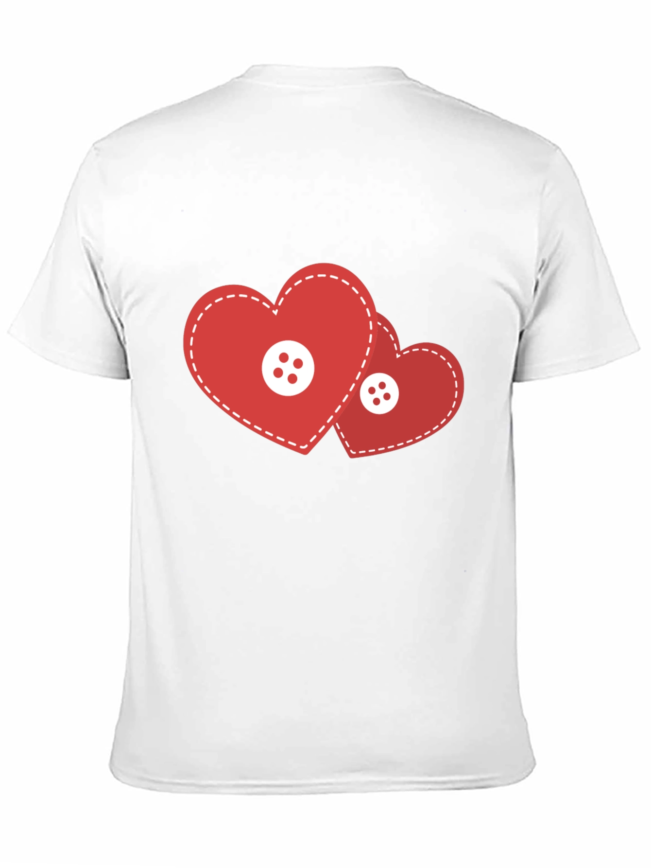 Black Heart Buttons Black T-Shirt view 11