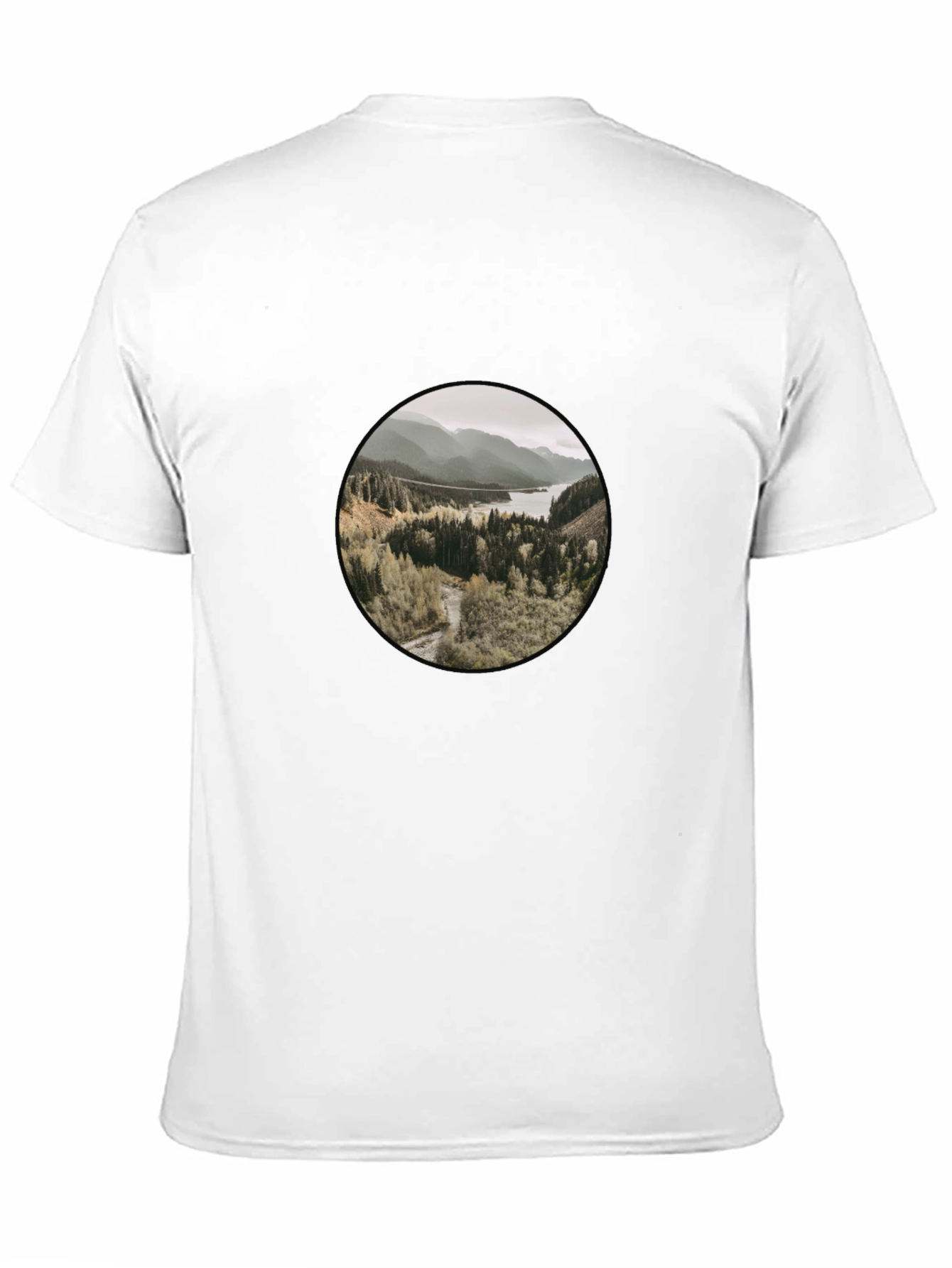 Black Nature Vista T-Shirt - Black Cotton Blend Casual Wear view 11