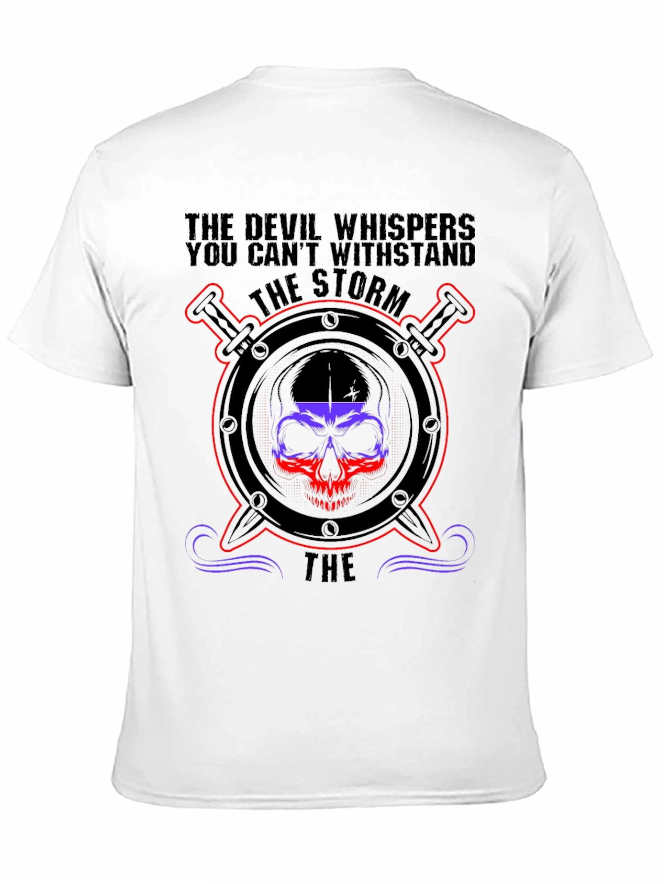 Black The Storm Skull Graphic T-Shirt view 11