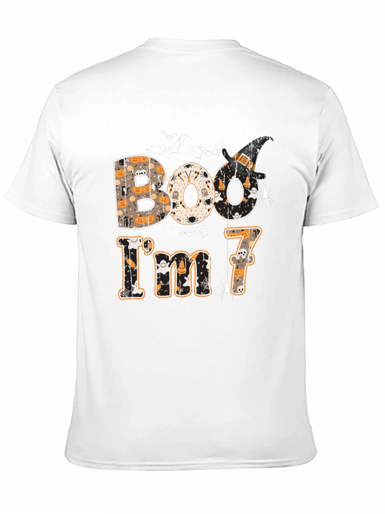 Boo I'm 7 Halloween Kids T-Shirt - 11