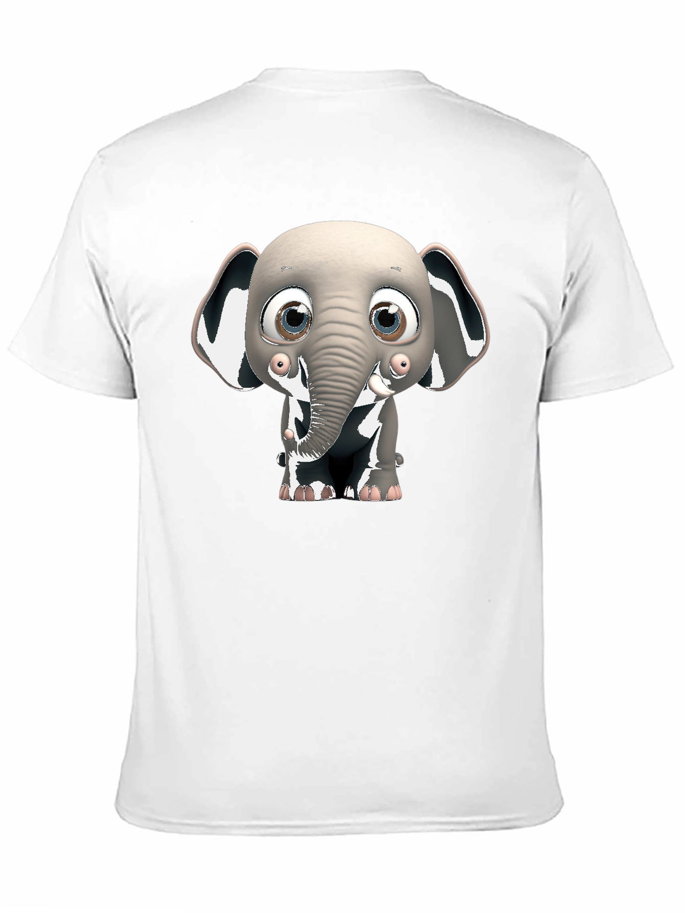 Black Cute Elephant Graphic Black T-Shirt view 11