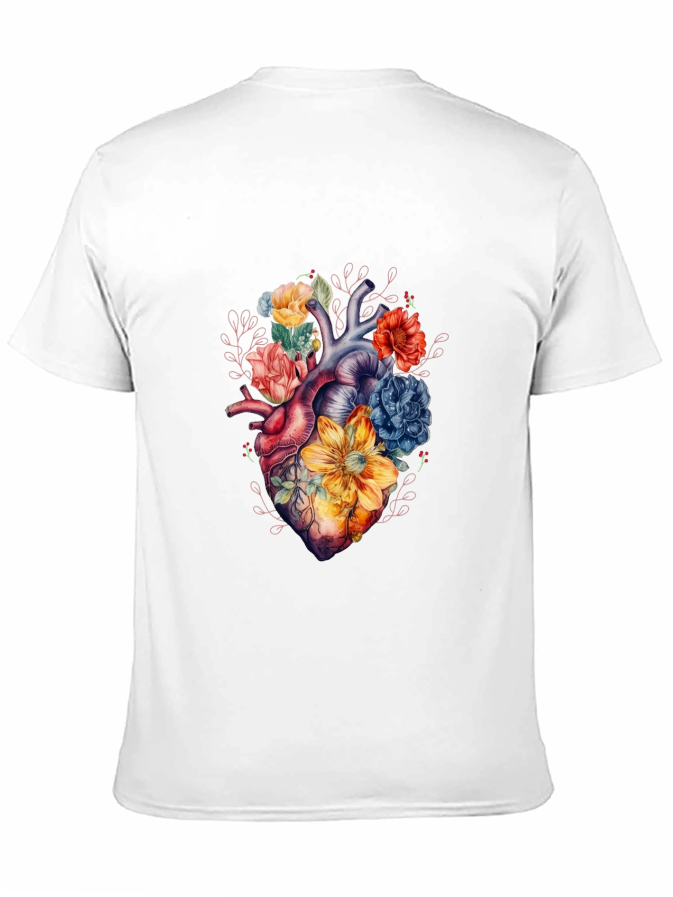 Black Floral Heart Graphic Tee - Black view 11