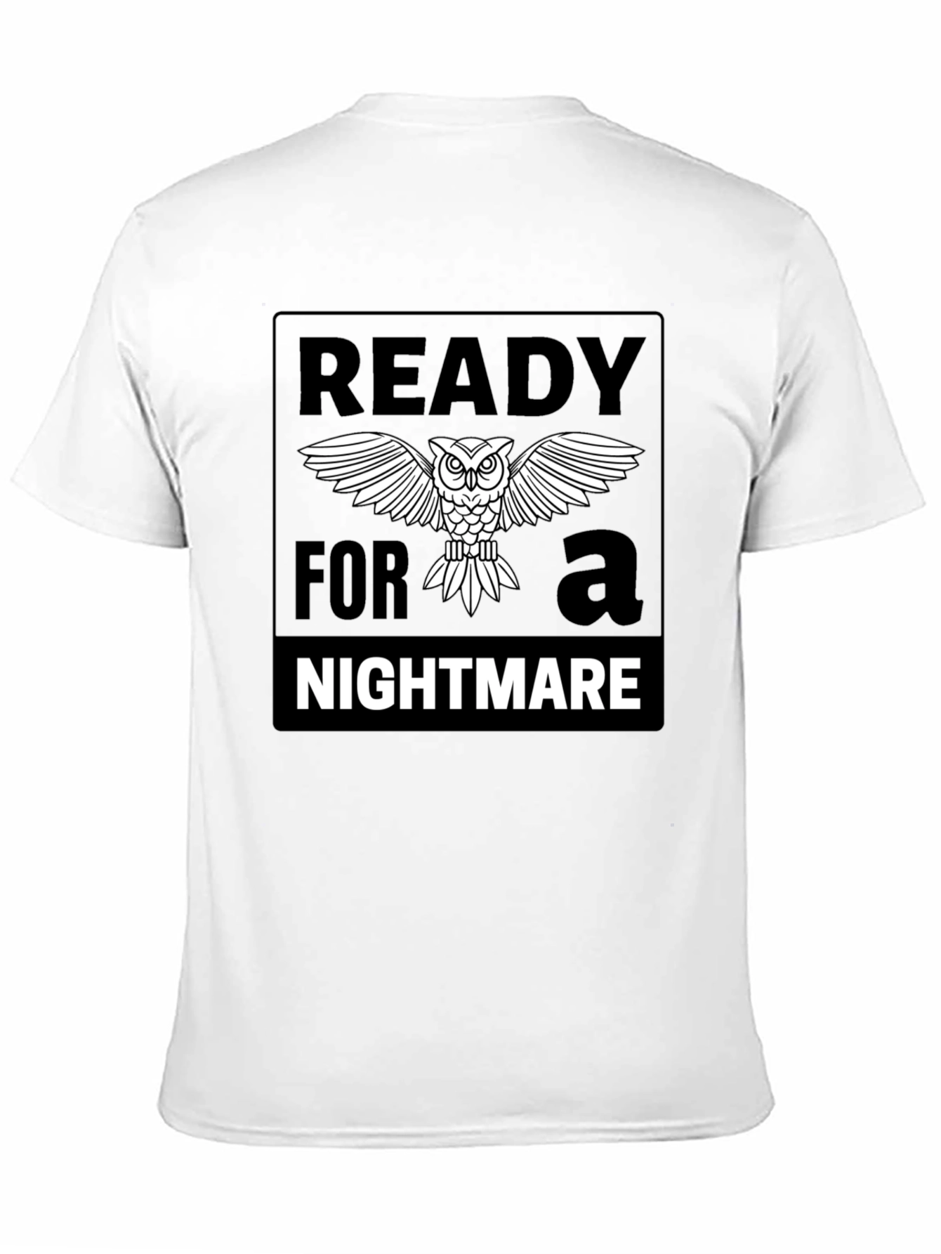 Black Ready For A Nightmare Owl Graphic Tee - Black view 11
