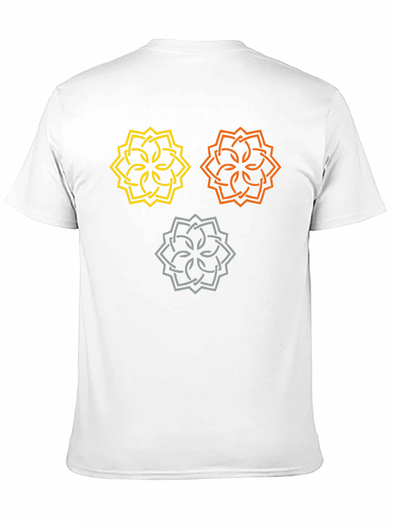 Black Geometric Knotwork Design T-Shirt view 11