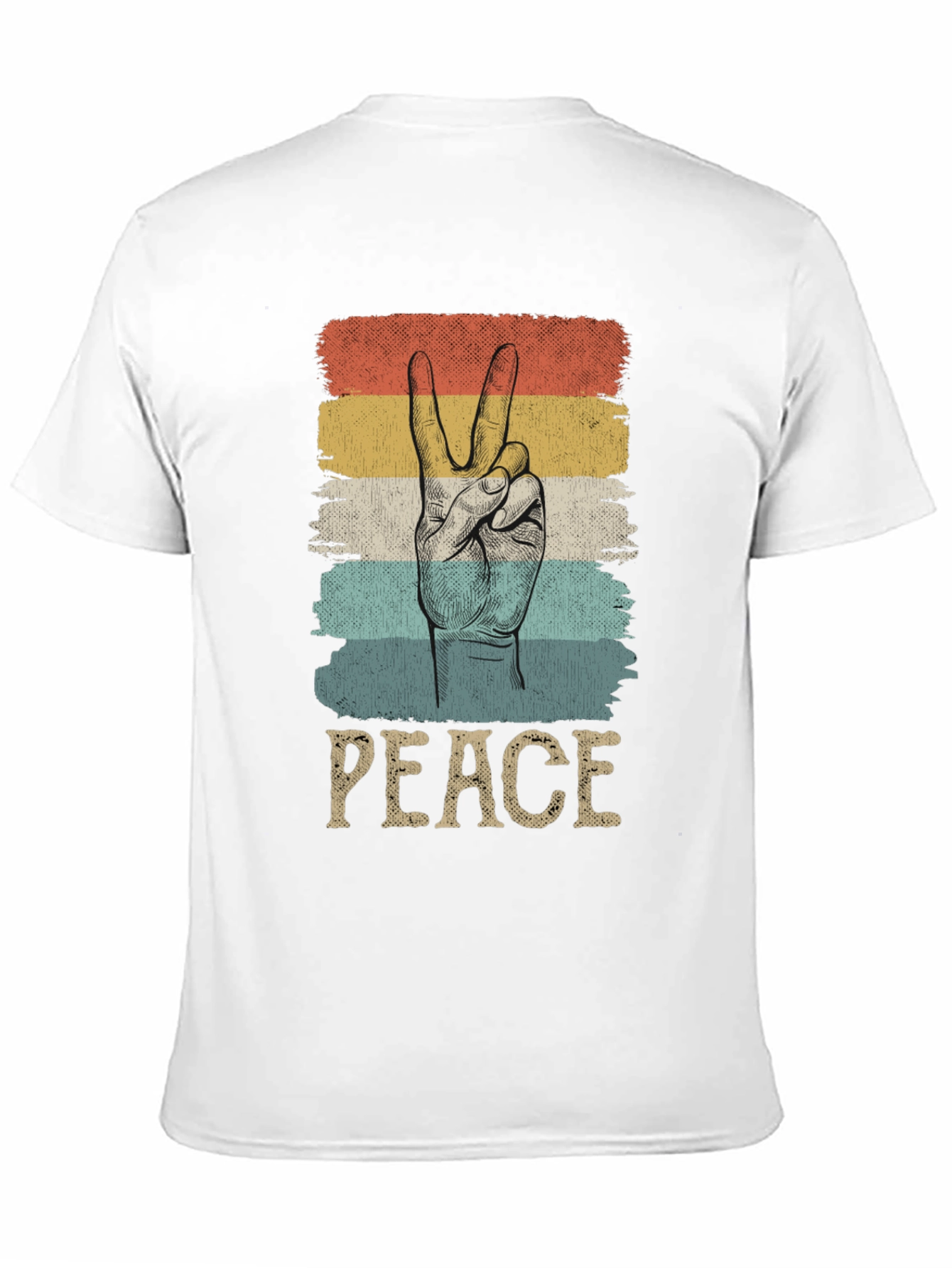 Black Retro Peace Sign T-Shirt view 11