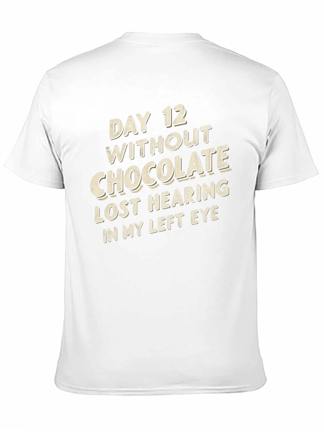 Black Funny 'Day 12 Without Chocolate' Graphic Tee view 11