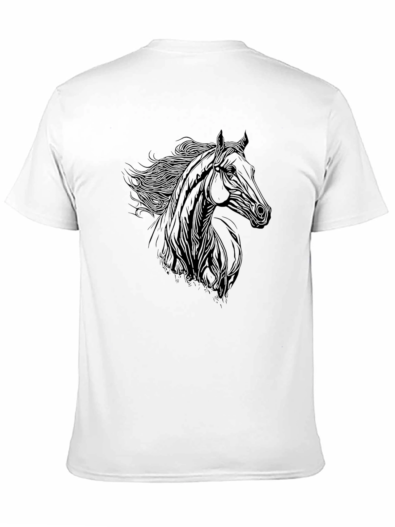 Black Black Horse Graphic Tee - Stylish Men's T-Shirt view 11