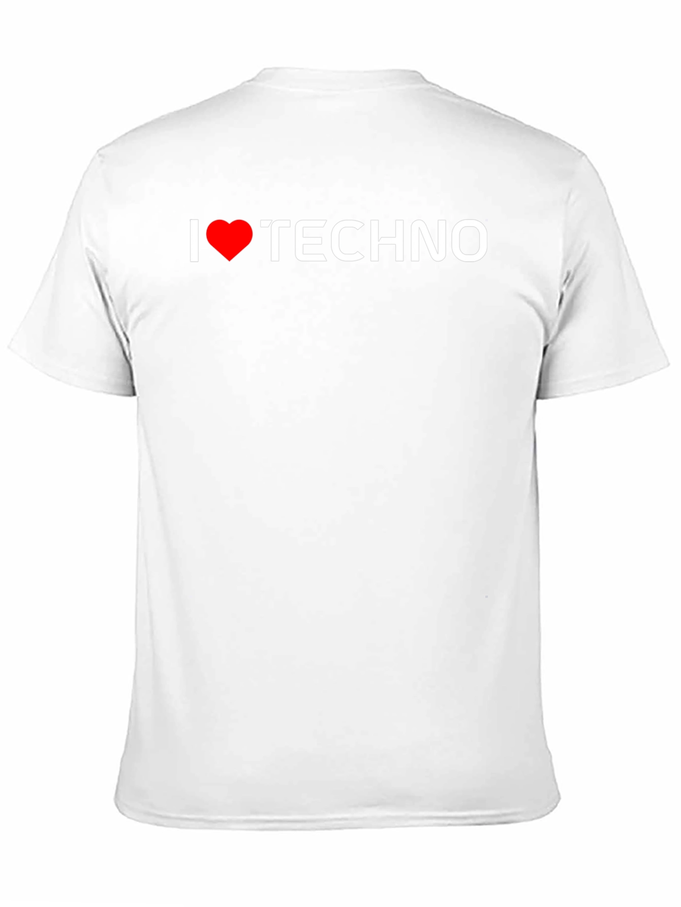 Black I Heart Techno Black T-Shirt view 11