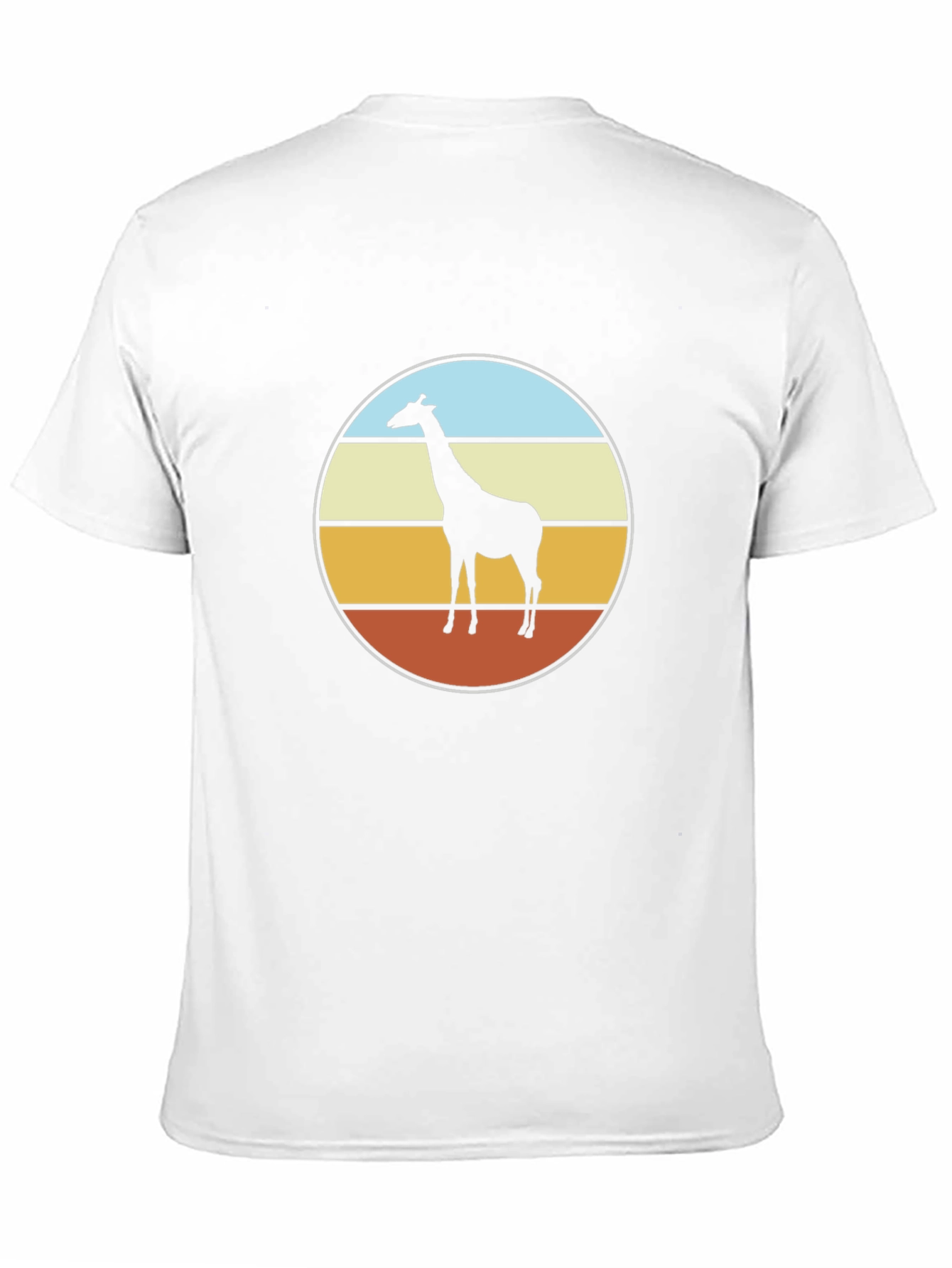Black Retro Giraffe Sunset T-Shirt - Black view 11